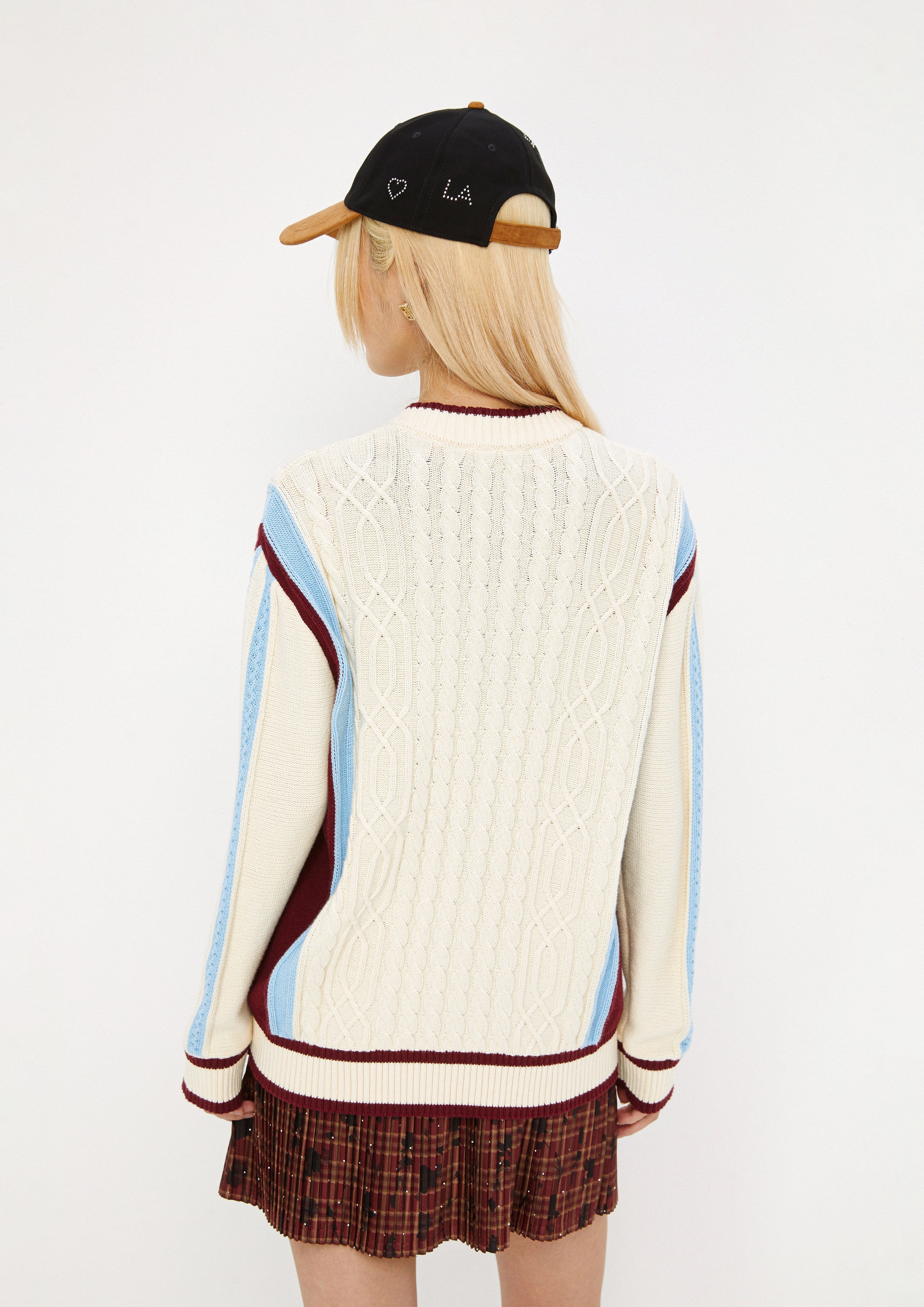 Cable Knit Long Sleeve Jumper No Wall