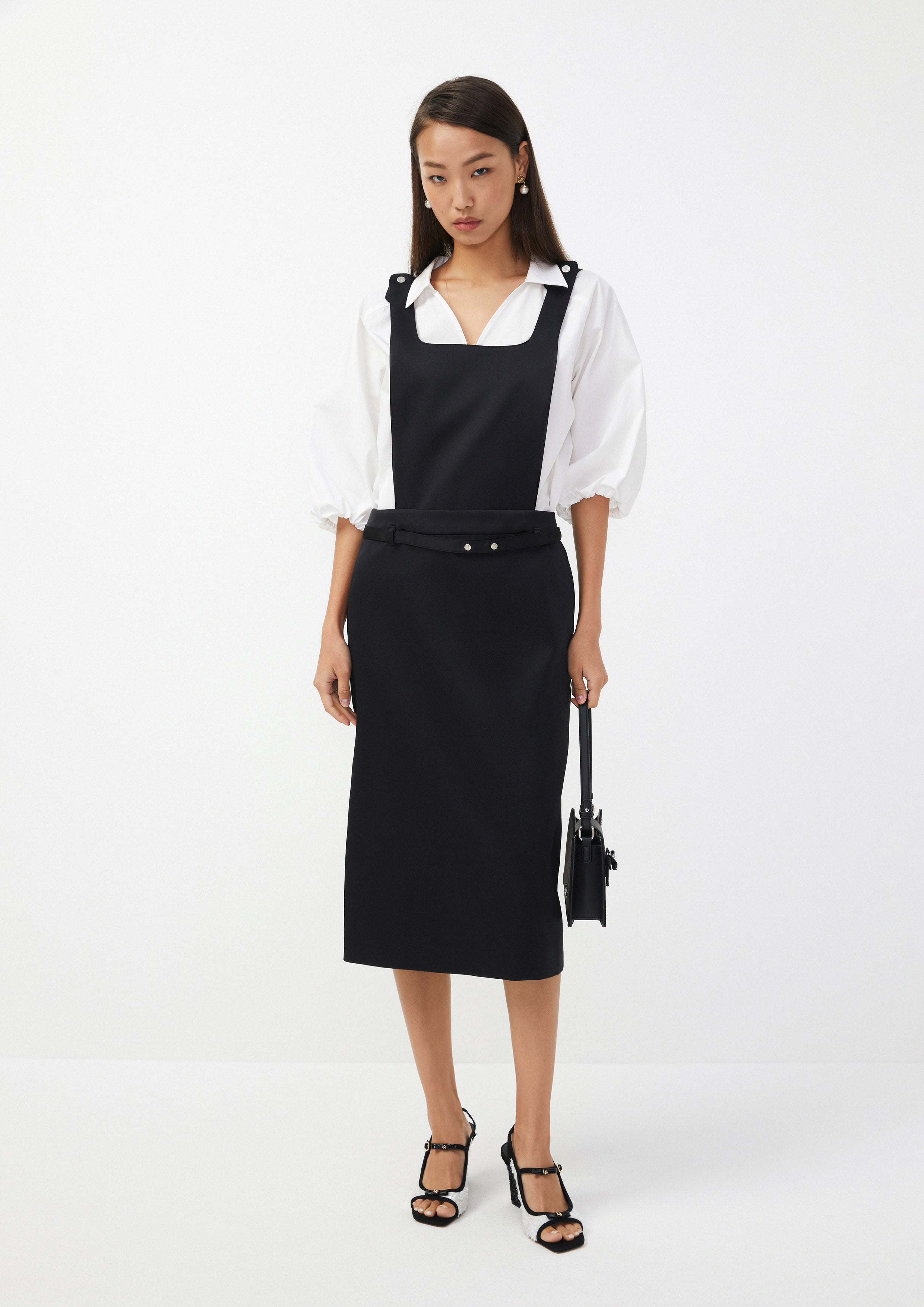 Structured Midi Suspender Dress Doppla Essenza