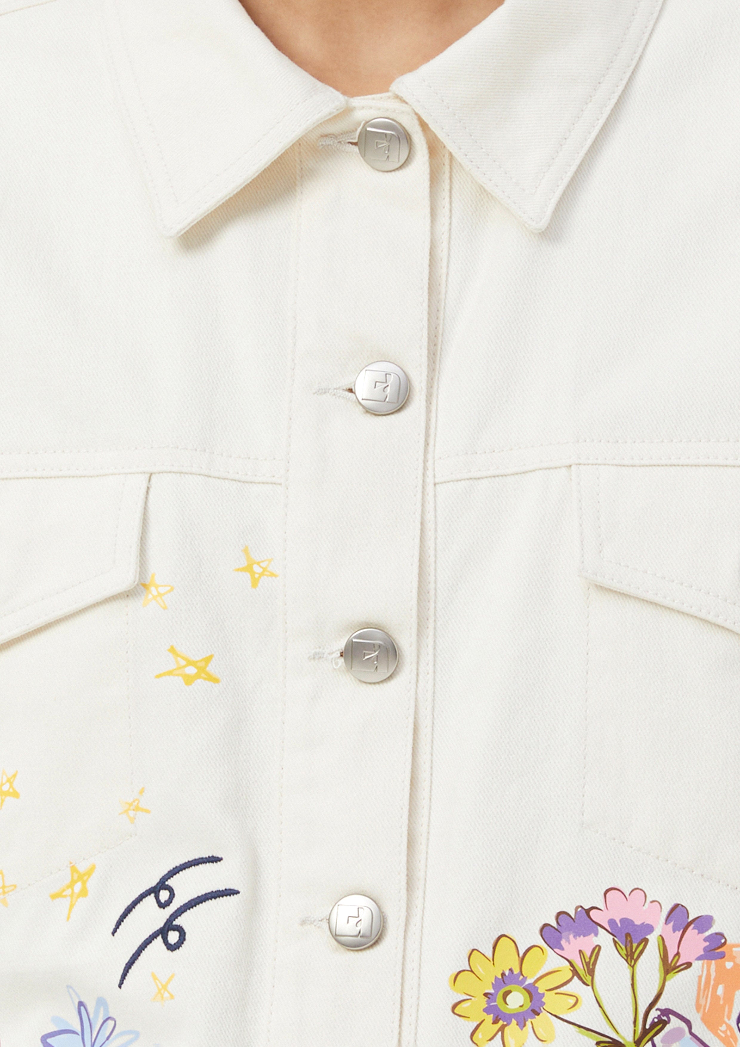Fantasy Graphic Embroidered Denim Jacket The Wild Spirit