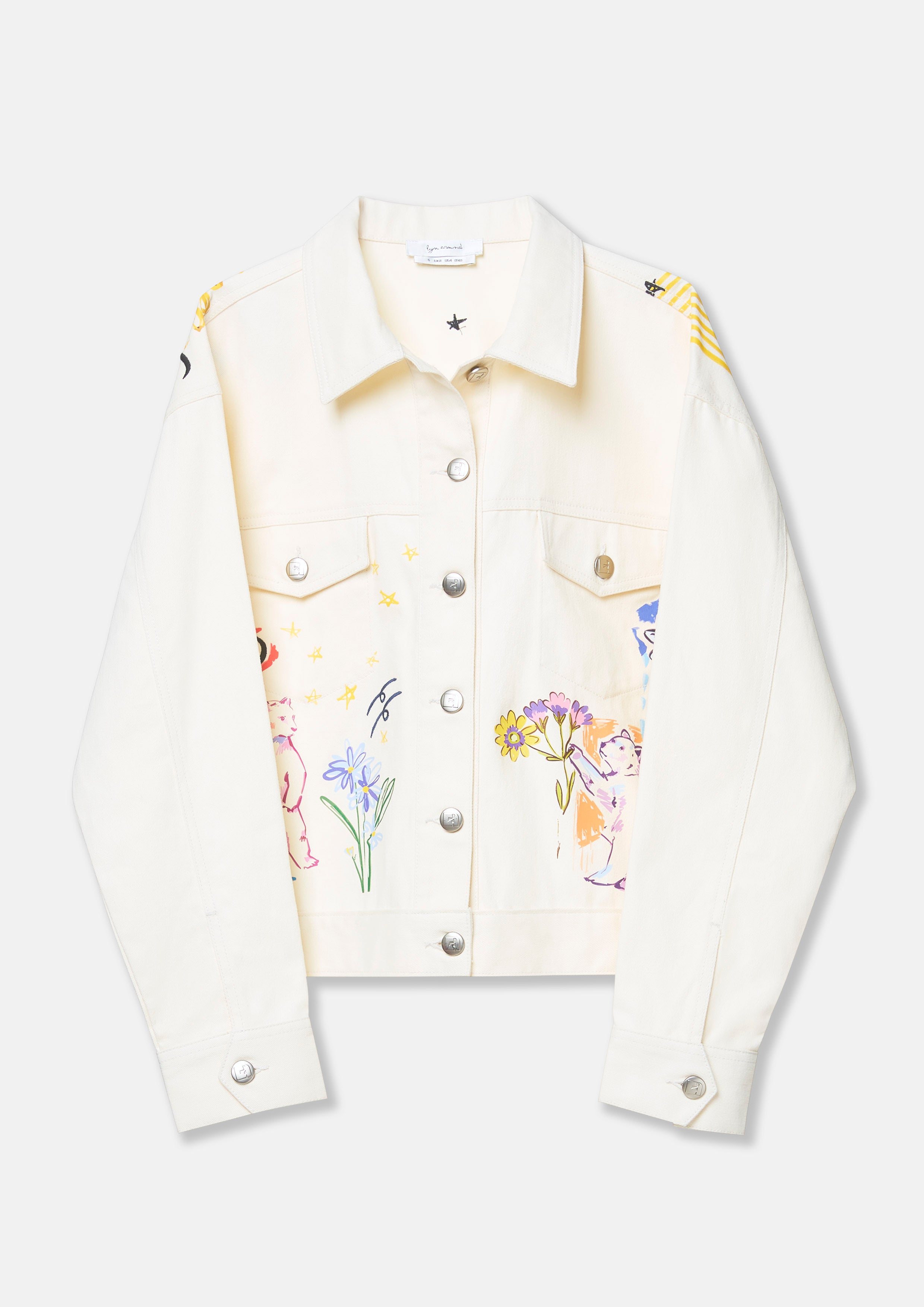Fantasy Graphic Embroidered Denim Jacket The Wild Spirit