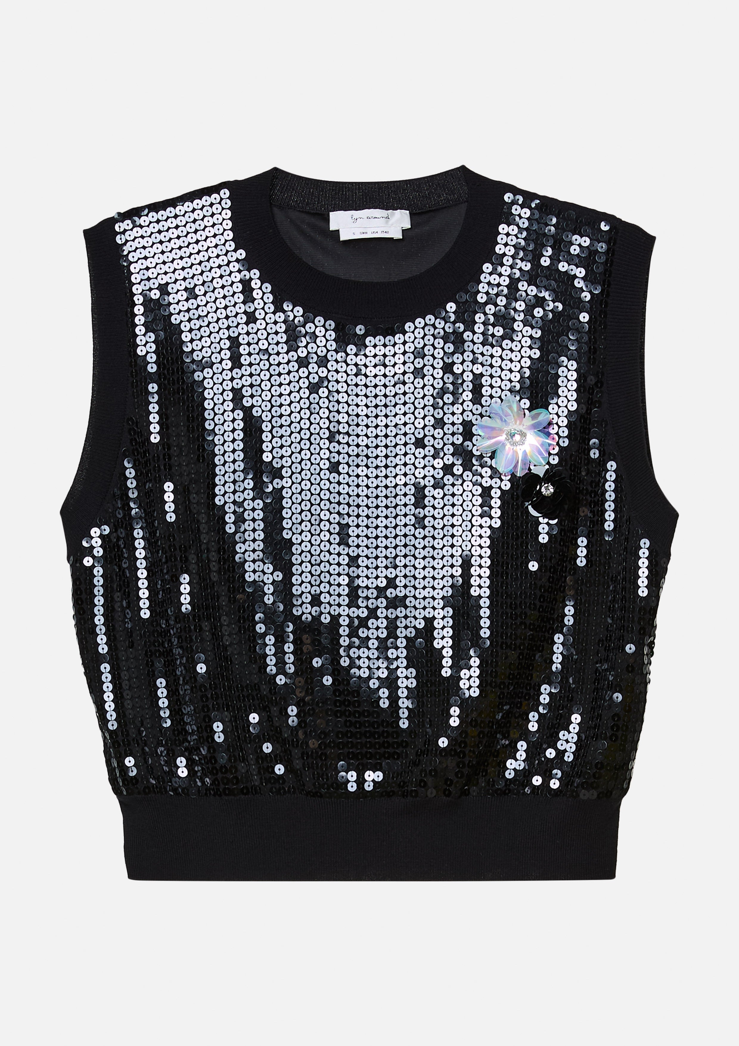 เสื้อถัก แขนกุด ประดับเลื่อม Doppla Essenza