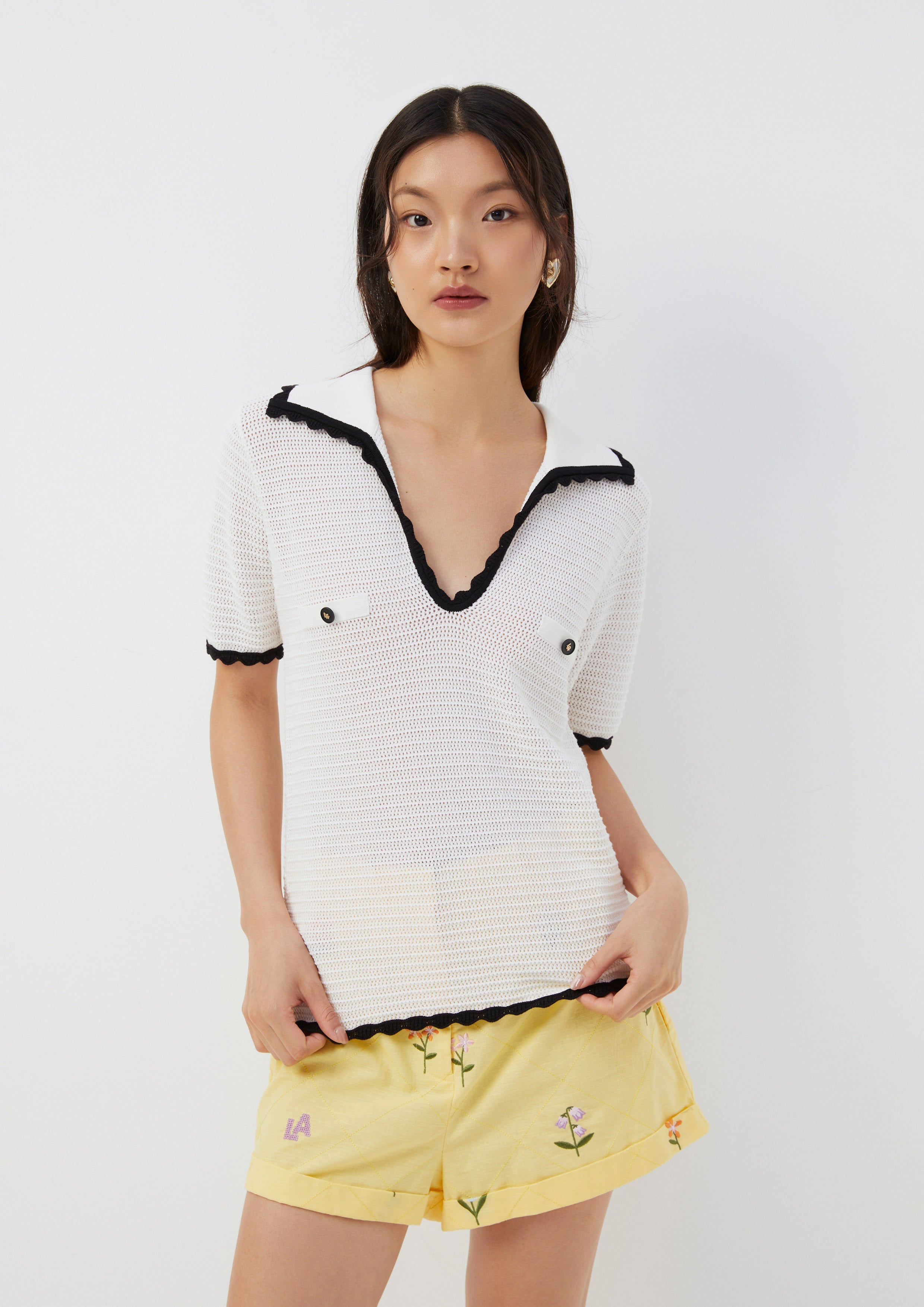 เสื้อโปโลถัก แต่งขอบสีตัด Urban Retreat