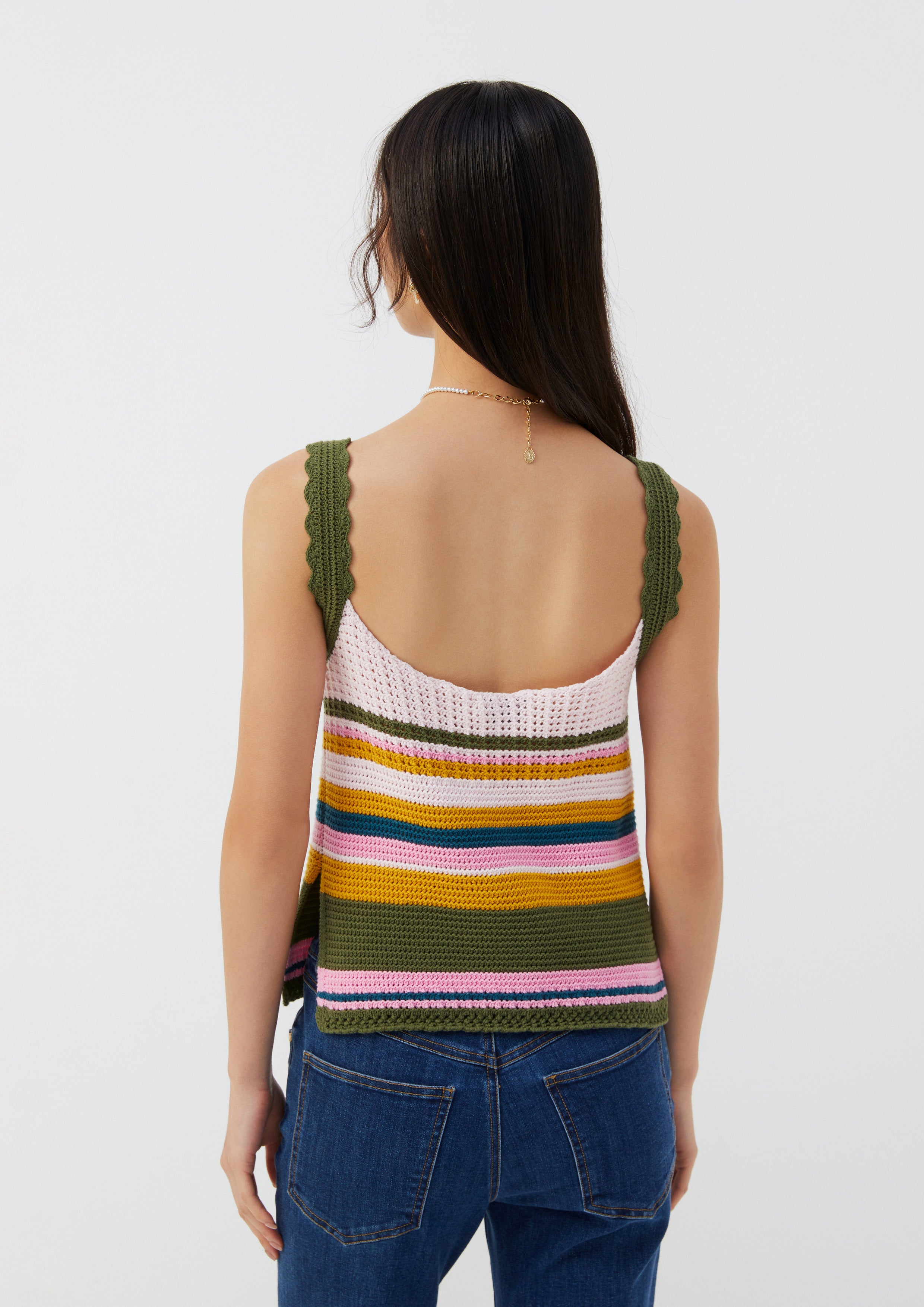 เสื้อกล้าม ถักโครเชต์ ลายทาง Ember Mirage