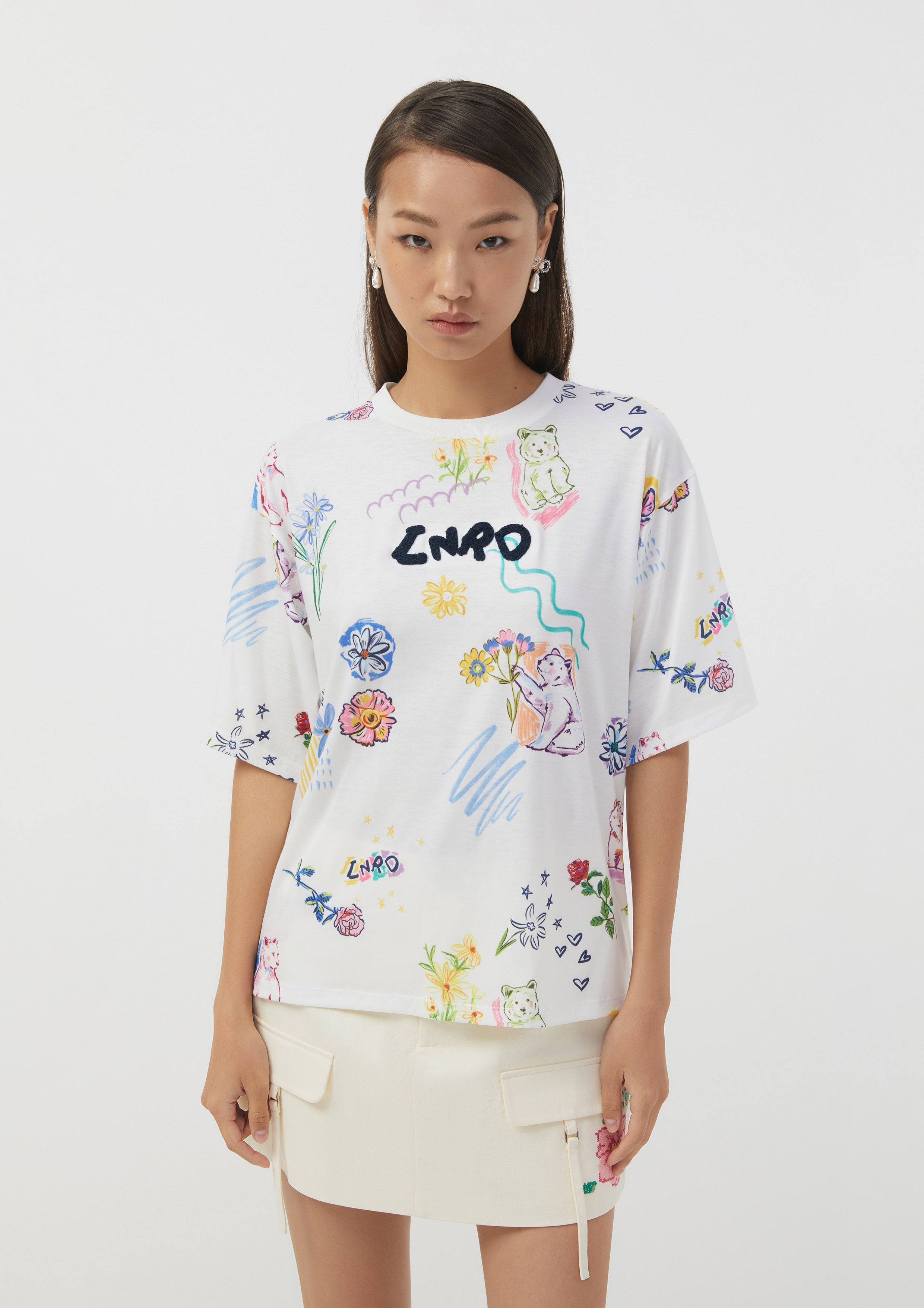 เสื้อยืด ทรงโอเวอร์ไซส์ พิมพ์ลาย The Wild Spirit