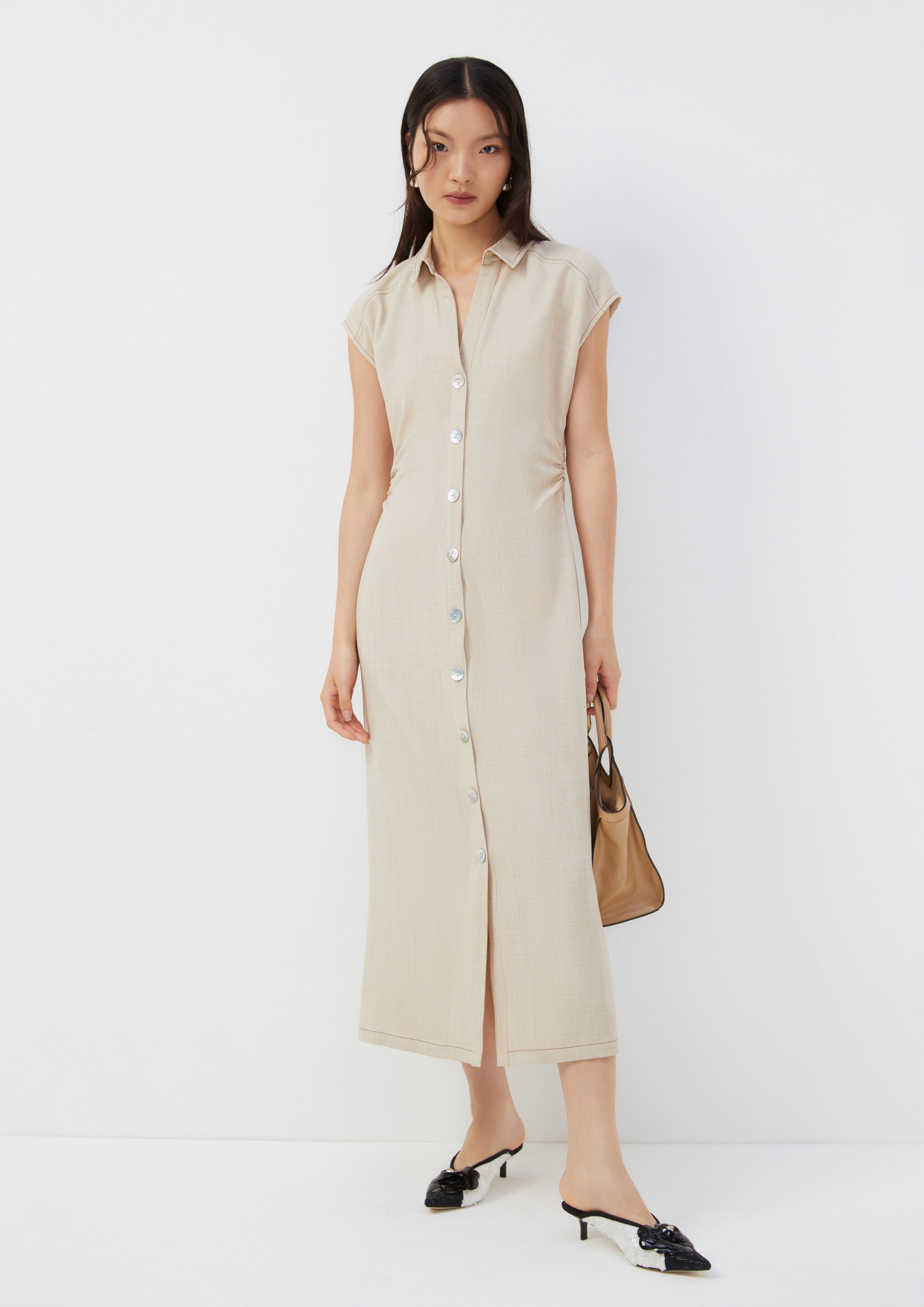 Collared Button-Down Dress Ember Mirage