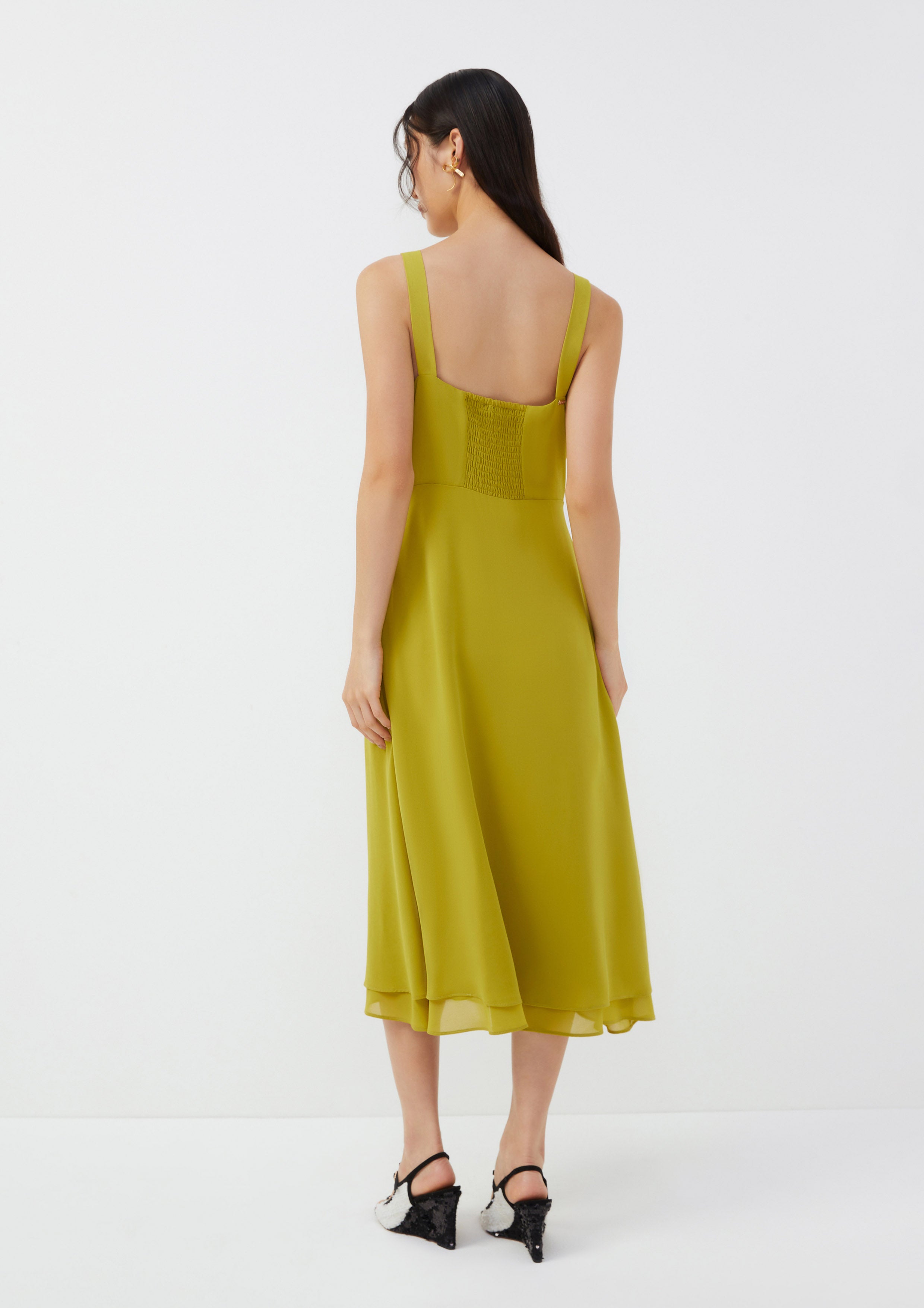 Asymmetric Strap Detail A-Line Dress Ember Mirage