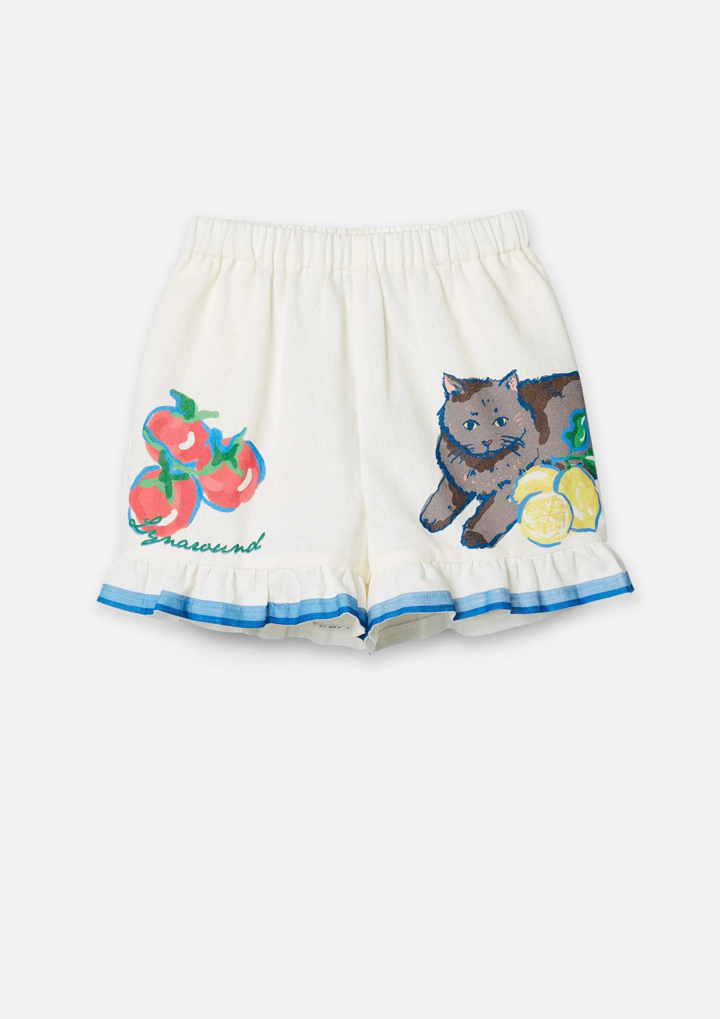 Garden Friends Printed Ruffle Shorts For Girls Soleviva Vacation Collection