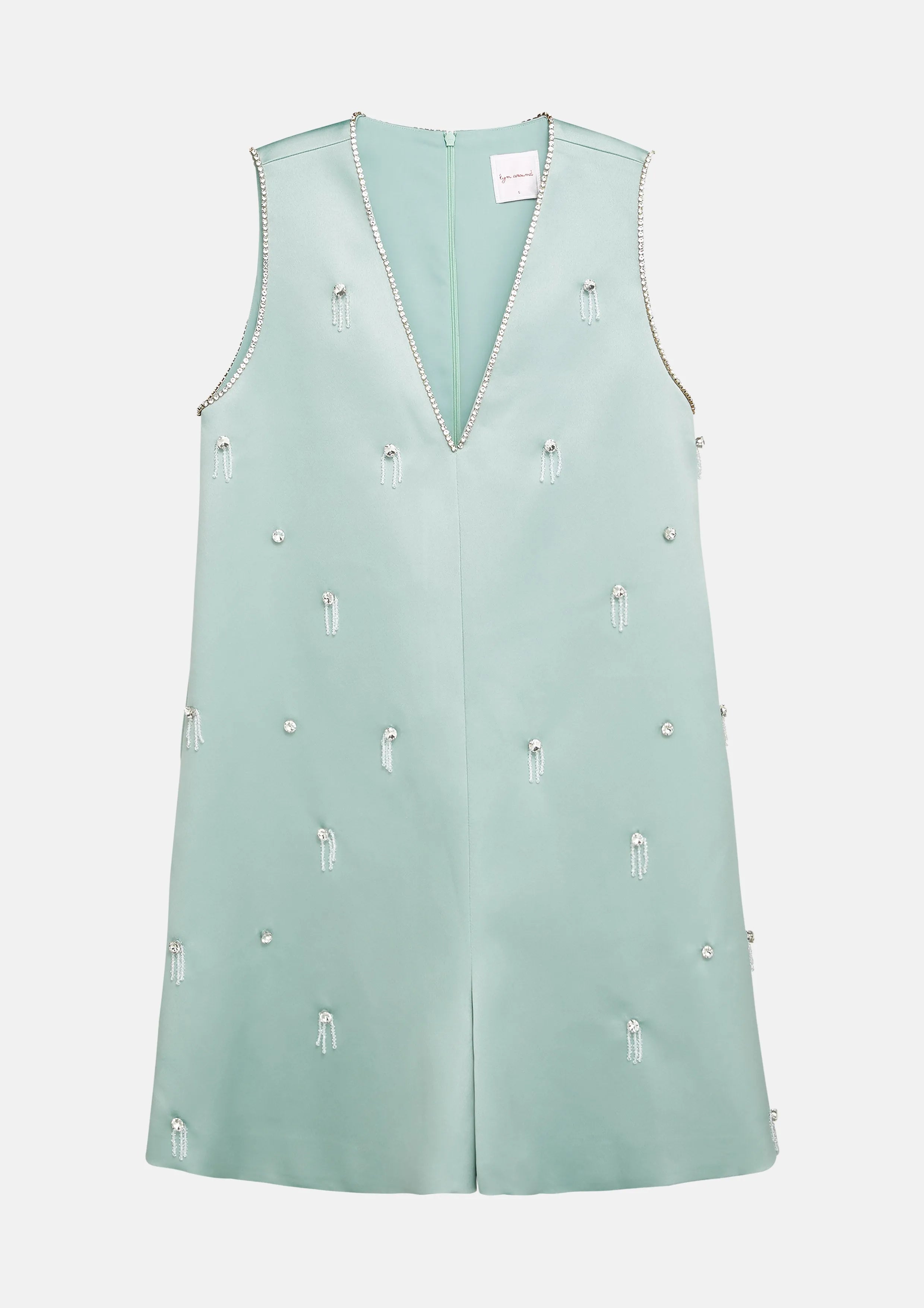 Rhinestones Sleeveless Mini Dress Soleviva Vacation Collection