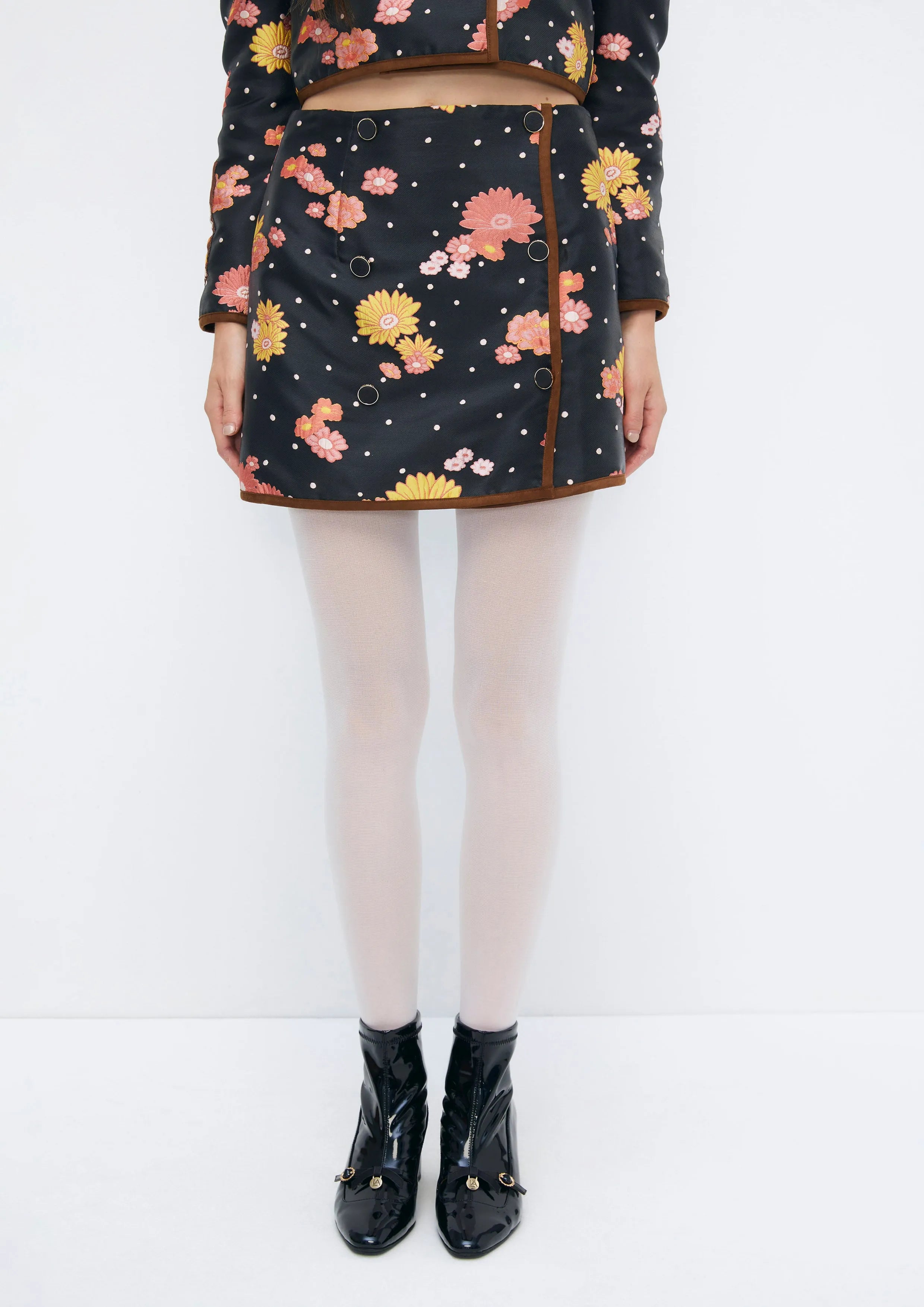 Floral Printed A-Line Mini Skirt Quirk Quest Collection