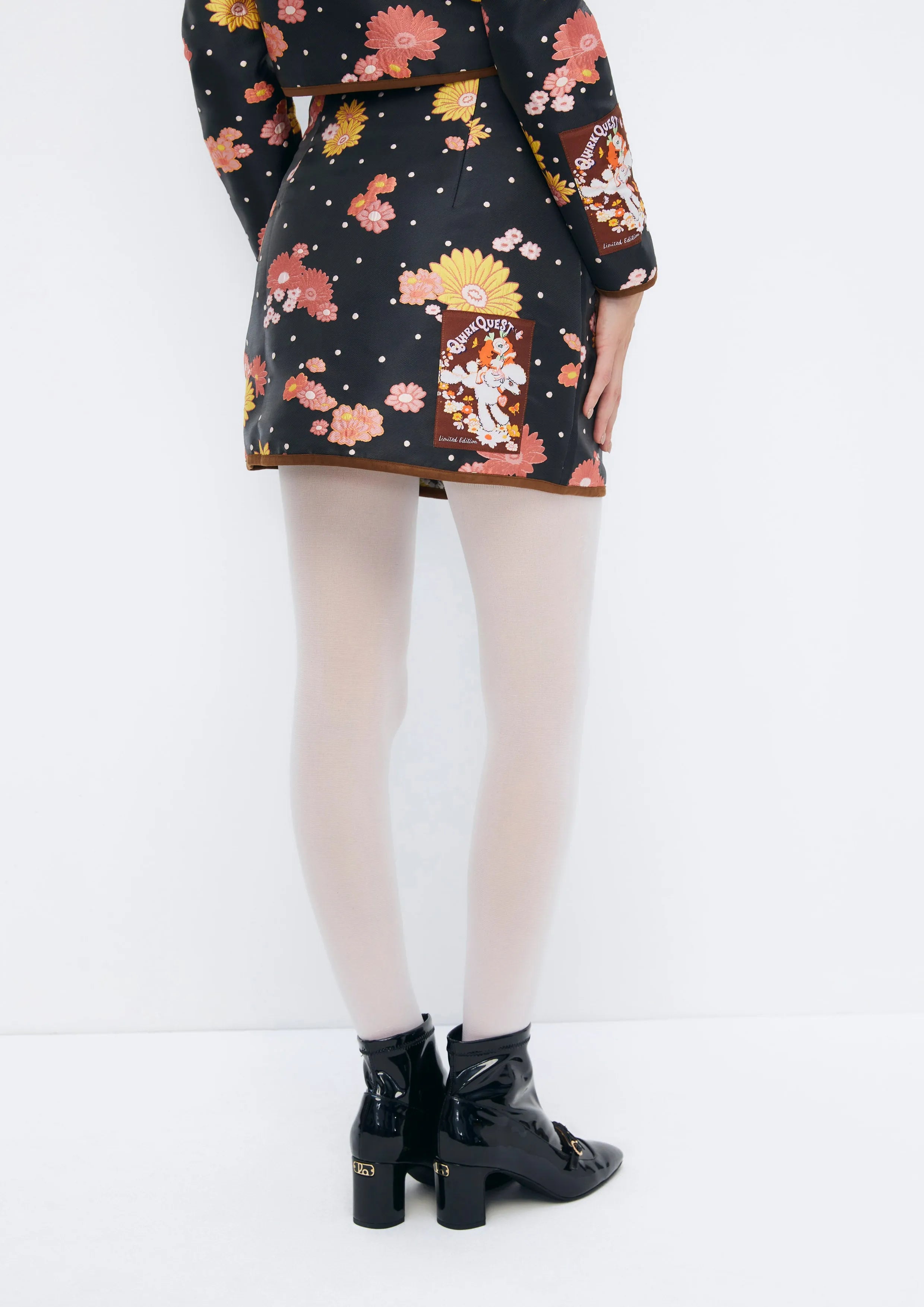 Floral Printed A-Line Mini Skirt Quirk Quest Collection