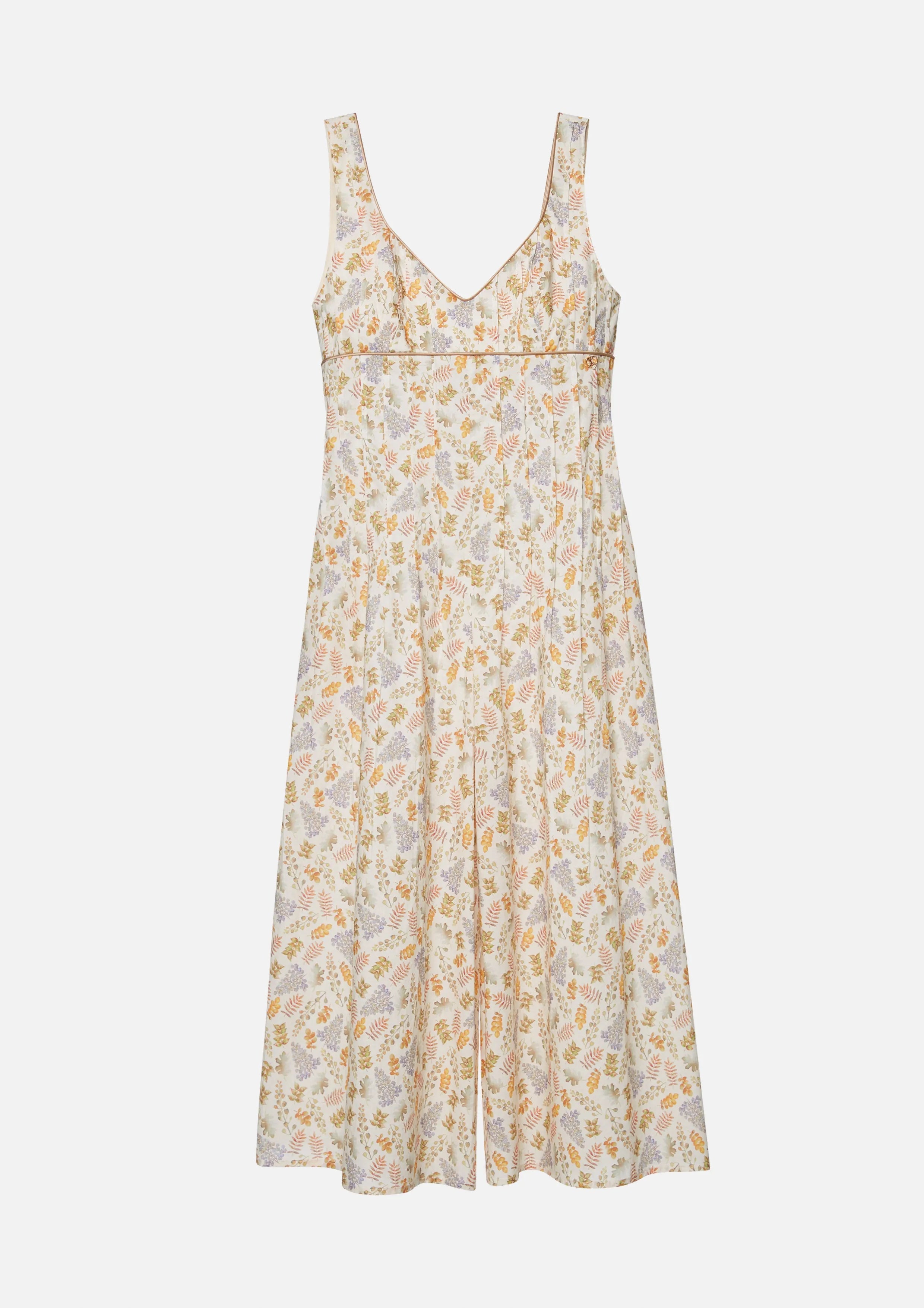 Floral Printed Wide-Leg Sleeveless Jumpsuit Soleviva Vacation Collection