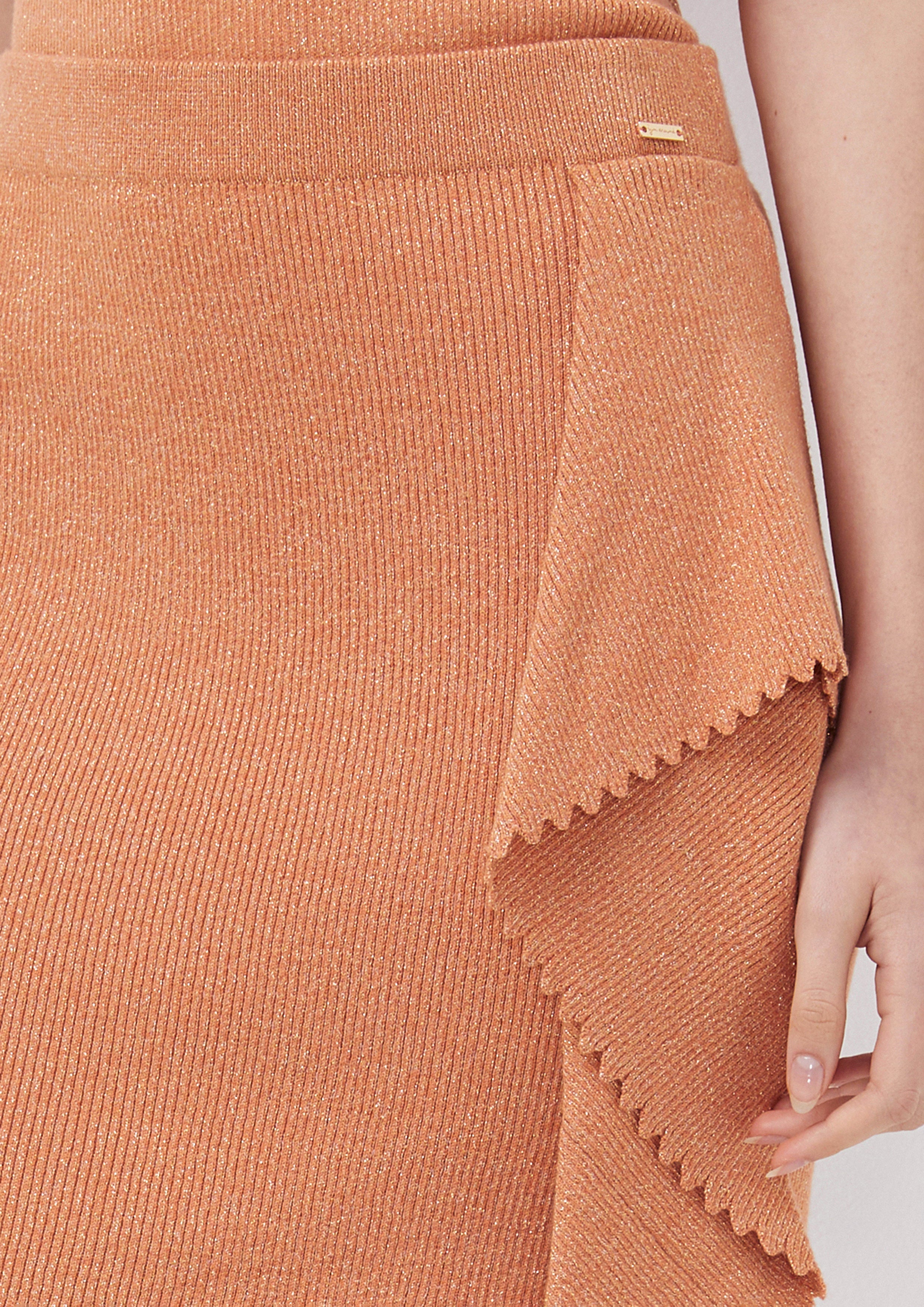 Ruffled Slit Knit Pencil Skirt Blooms and Blessings