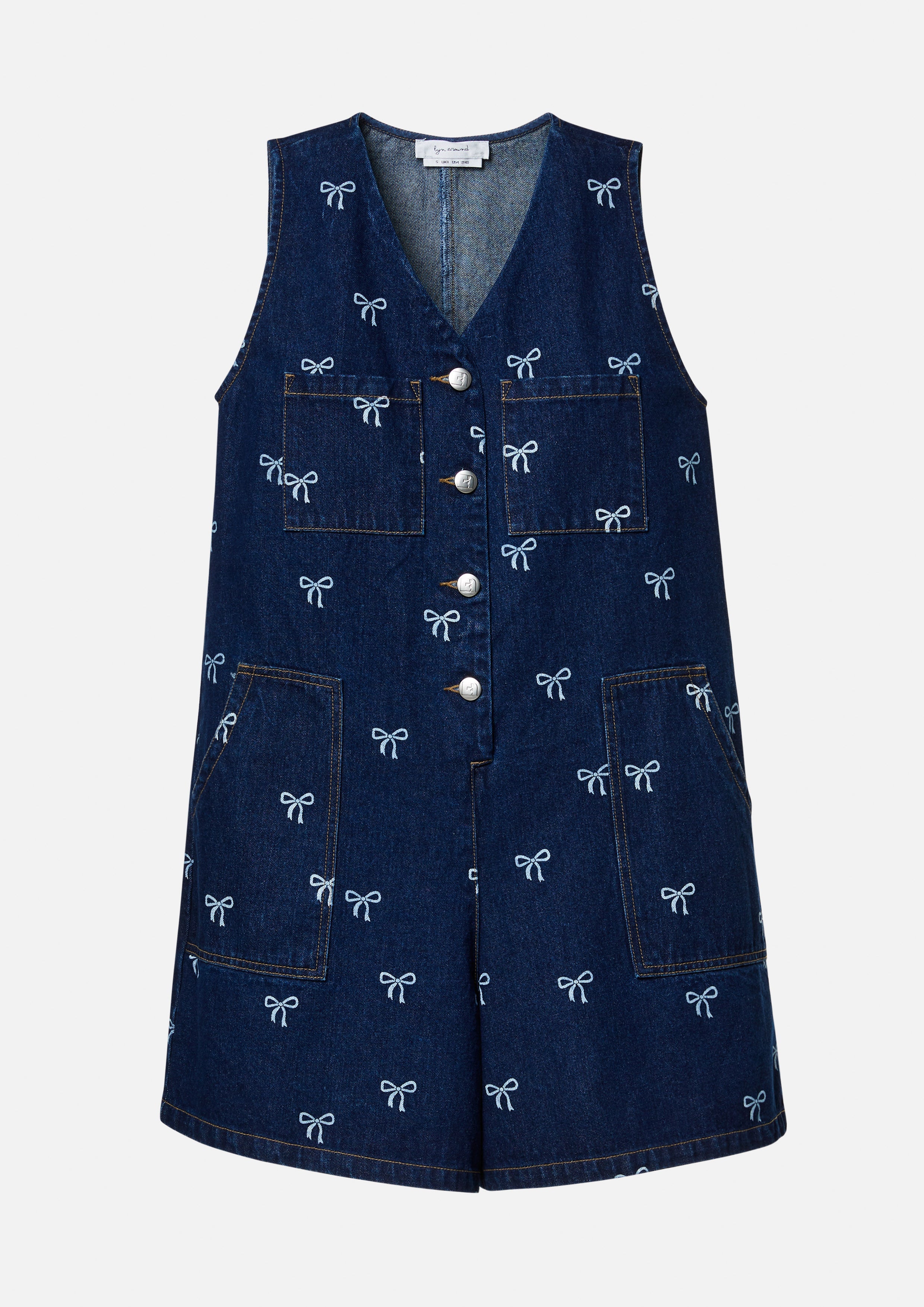 Bow Denim Romper Sweet Summertime