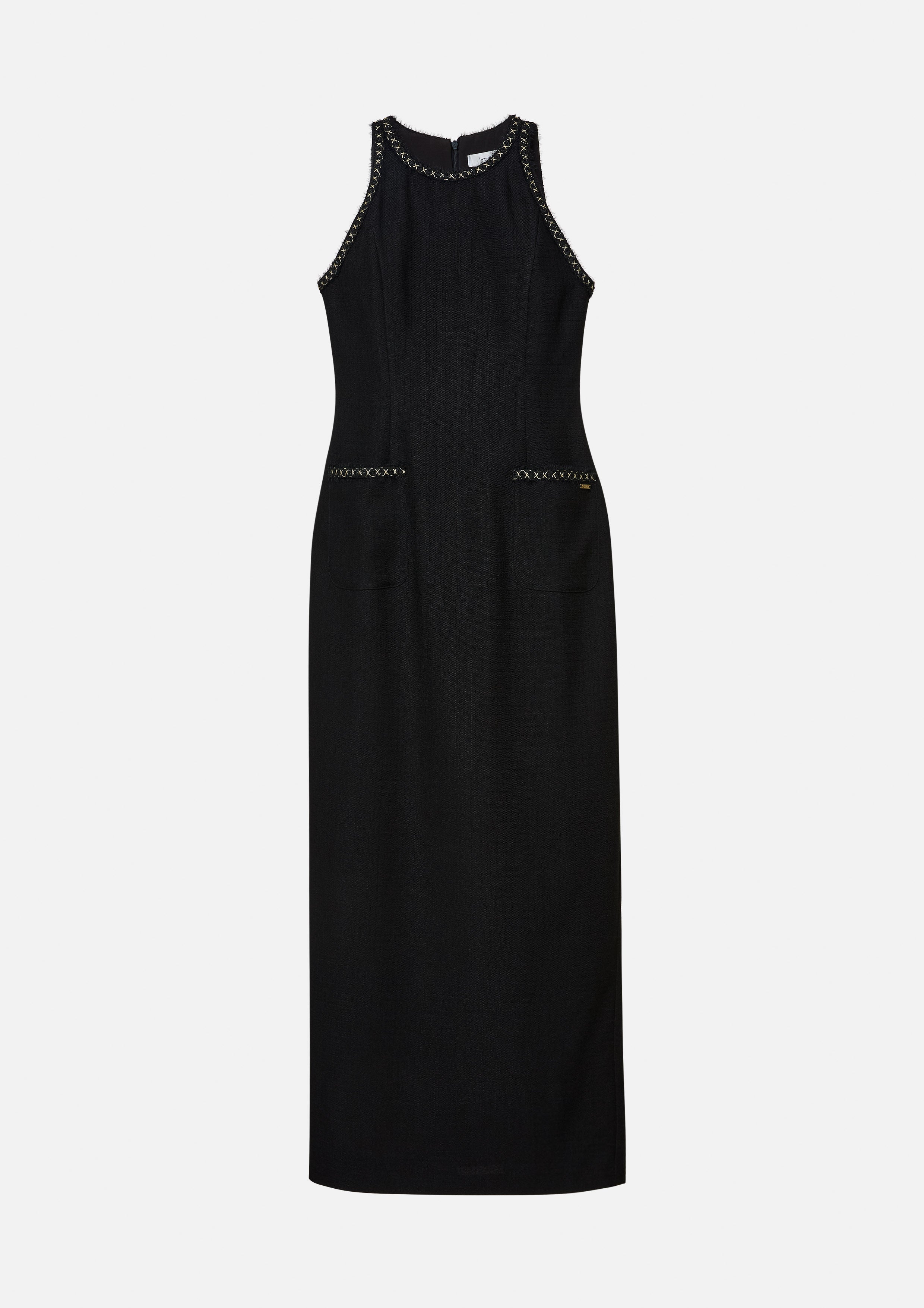 Stitch Trimmed Fitted Midi Dress Time To Grown Up