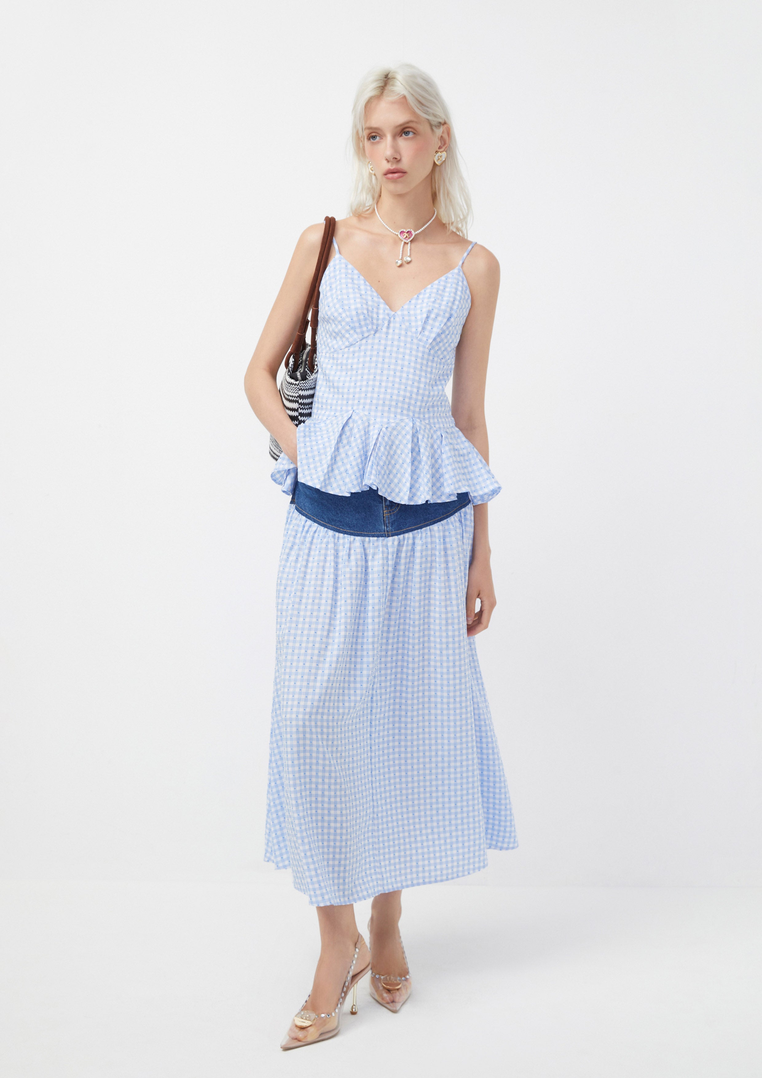 Gingham Peplum Cami Top Margot's Summer Field