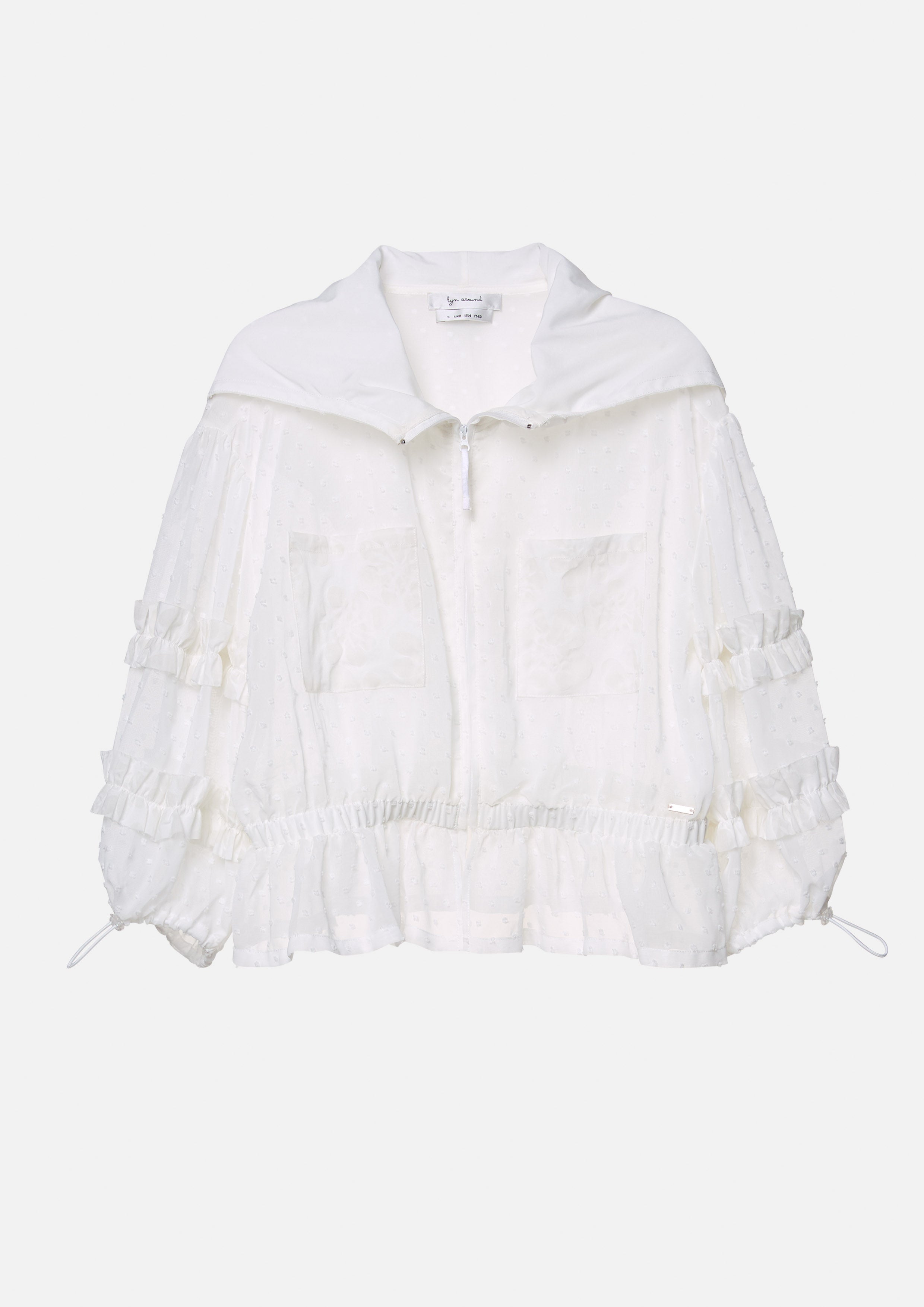 เสื้อแจ็คเก็ตฮู้ด ซีทรู แต่งระบาย Oopsie Daisy