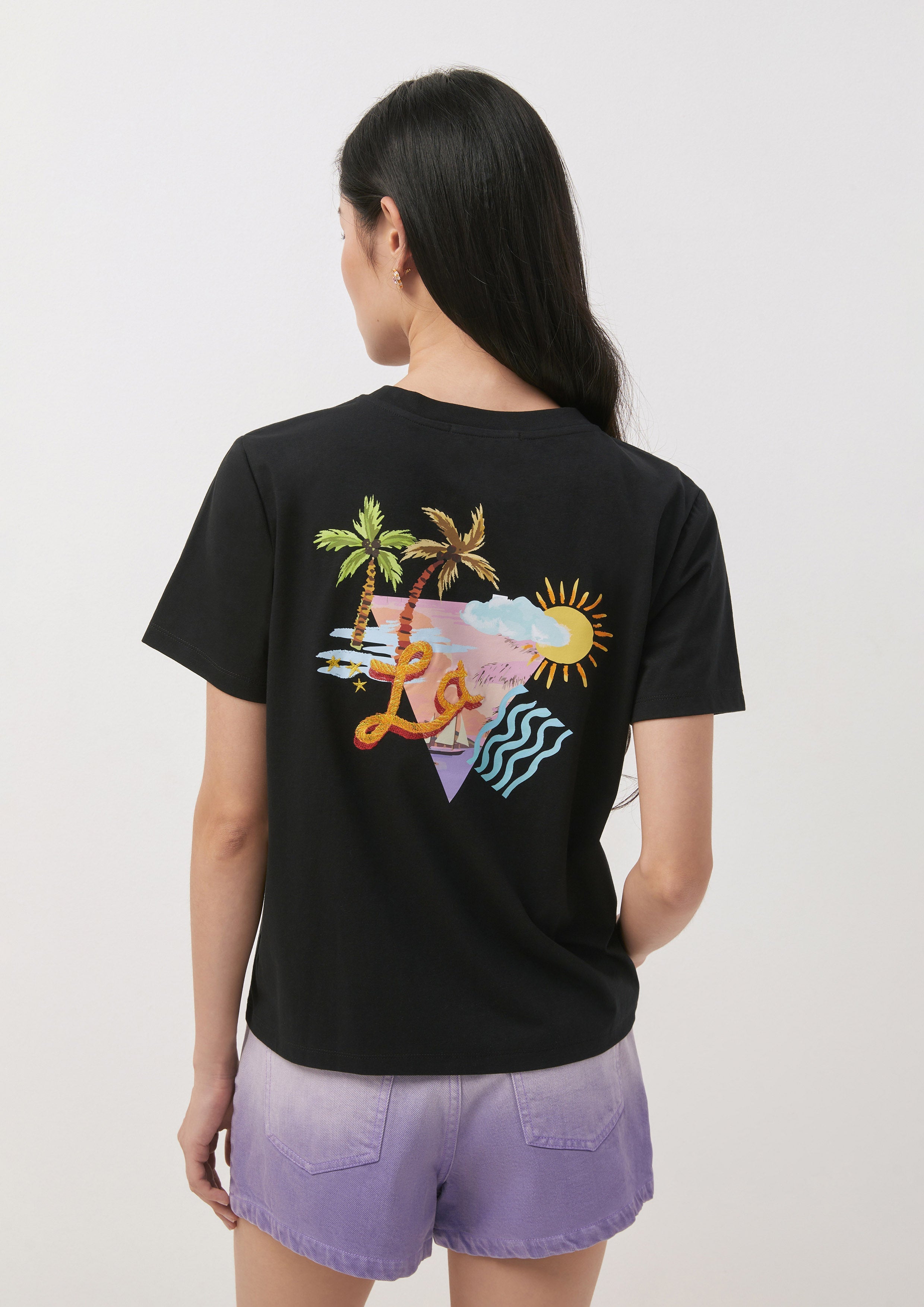 เสื้อยืด ลาย Sunset Palms SPF is My BFF