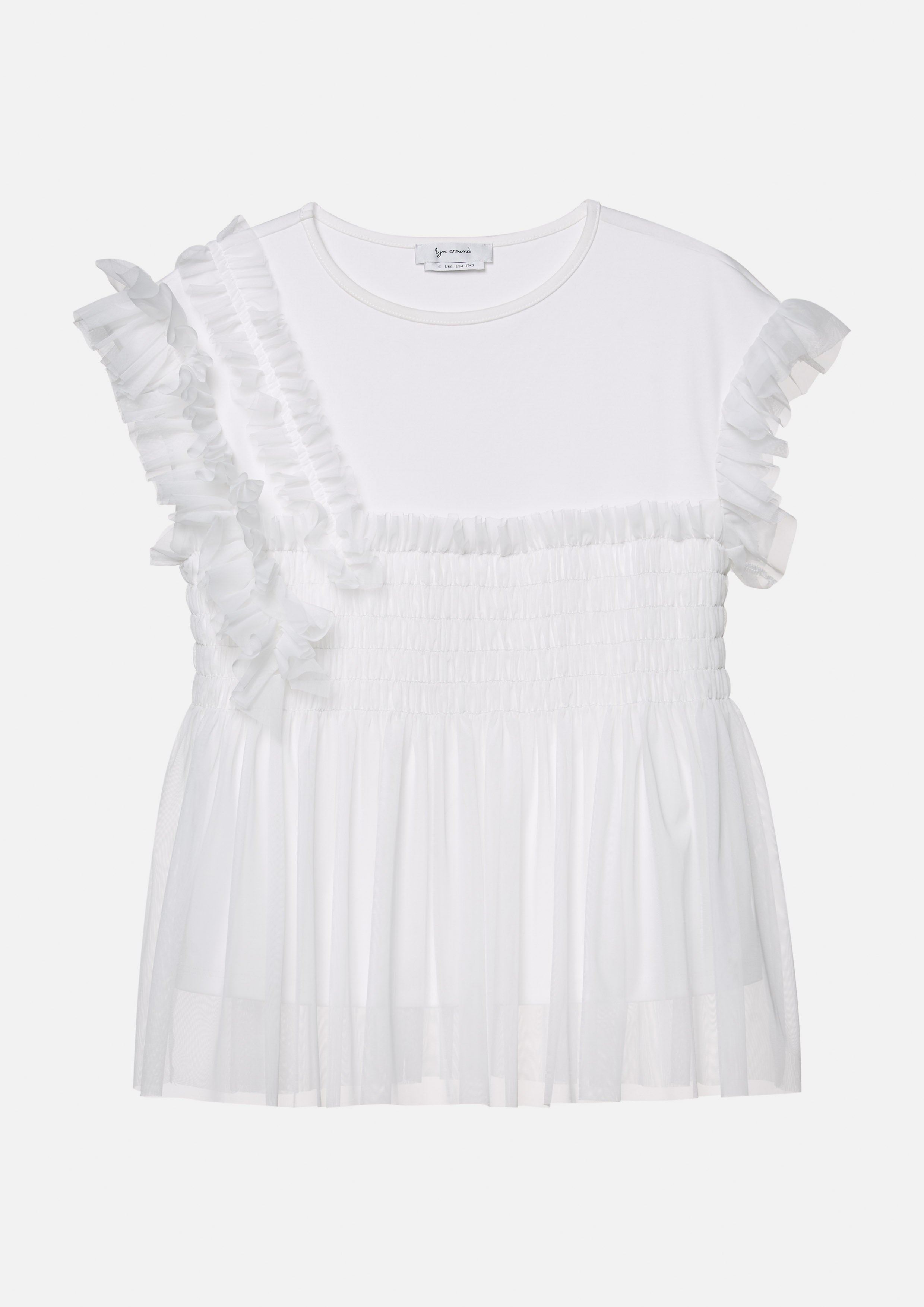 เสื้อเบลาส์ ทรงเปปลัม แต่งสม็อค ระบาย Oopsie Daisy