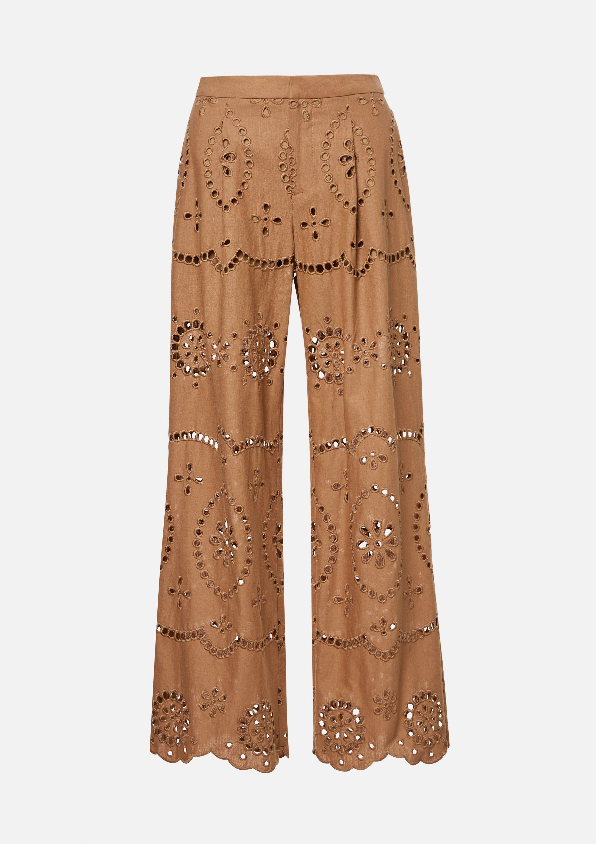Broderie Wide-Leg Pants I'm Talking Flower