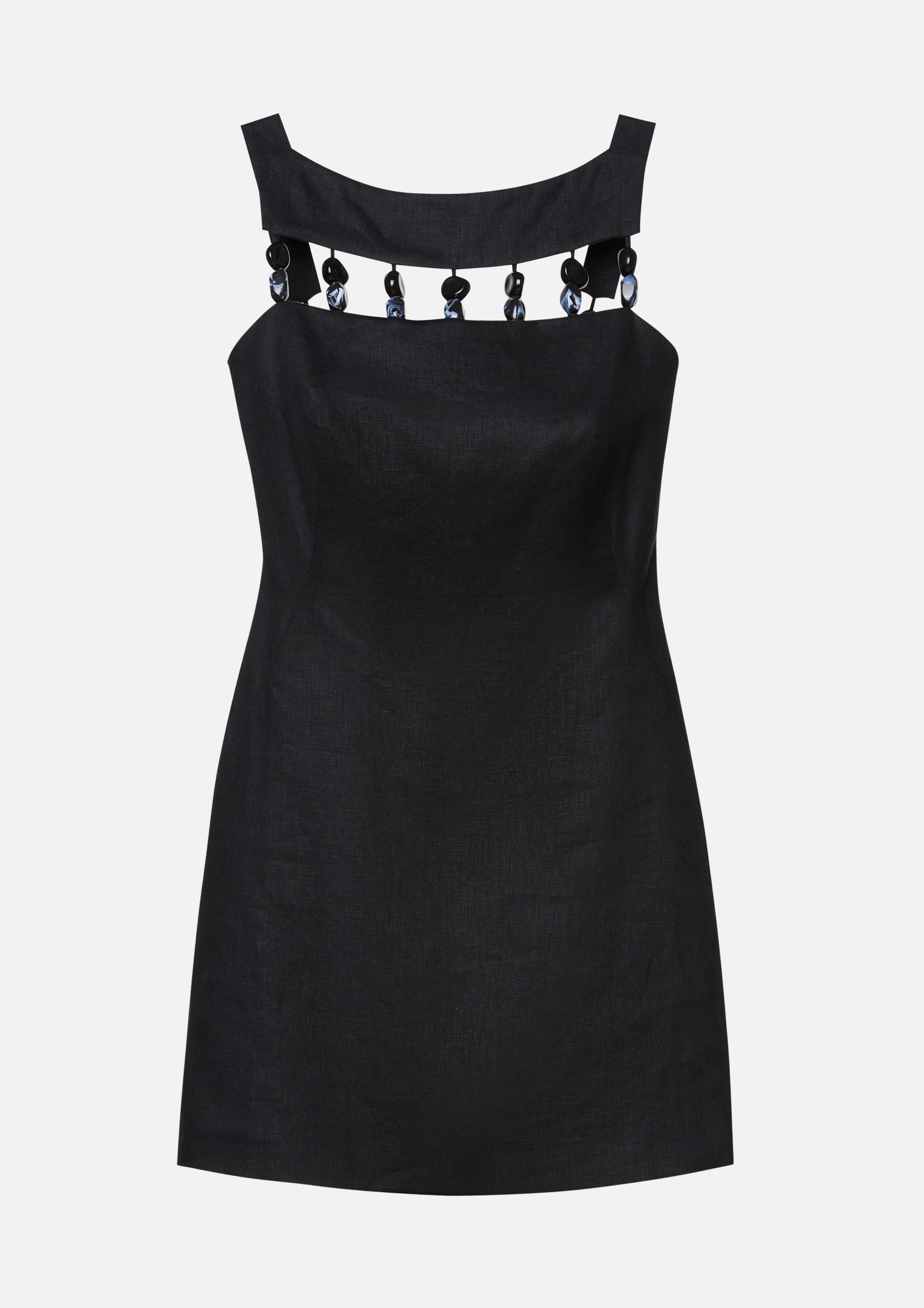 Textured Bead-Trim Mini Dress The Harga Cult