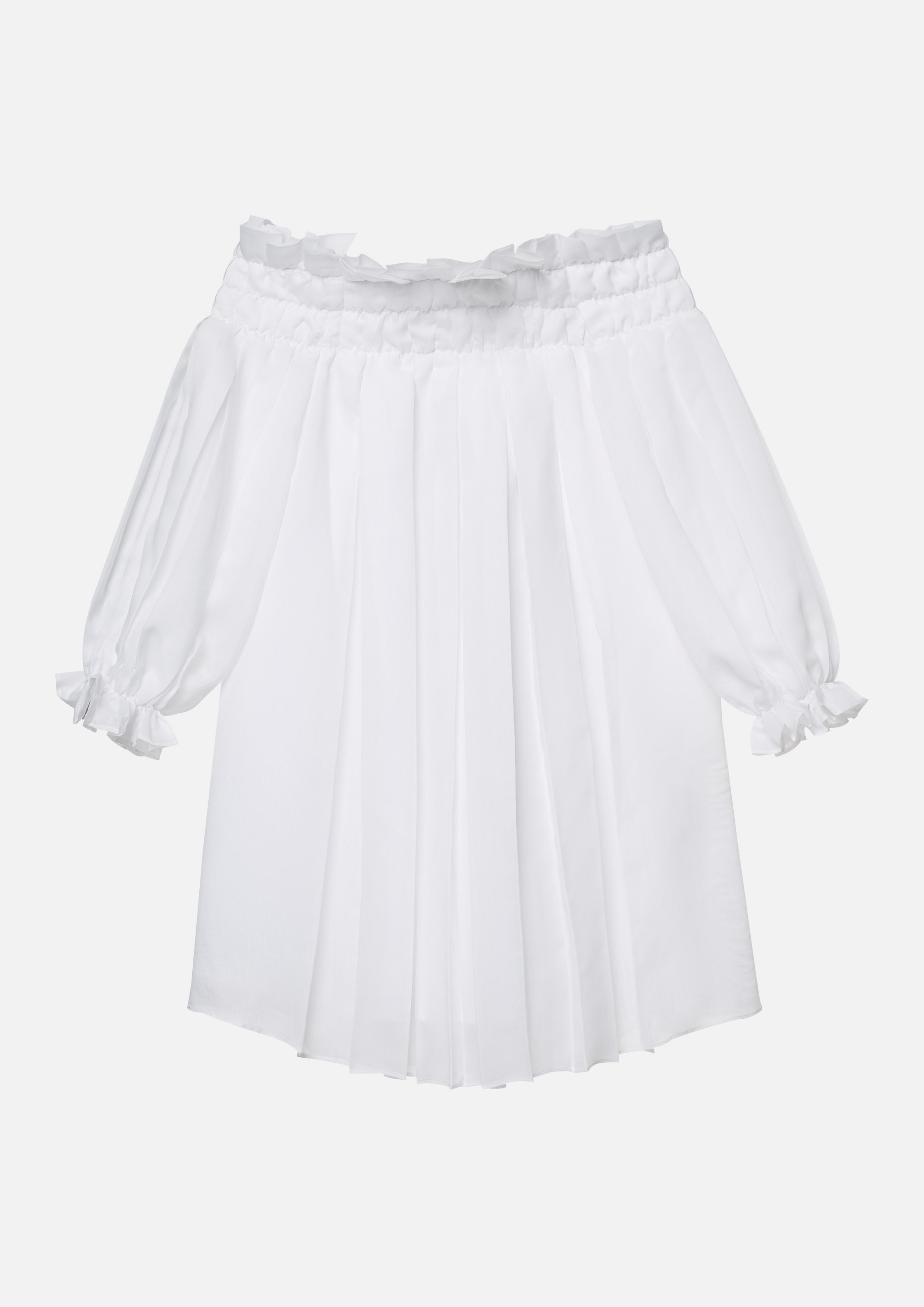 Off-Shoulder Pleated Mini Dress I'm Talking Flowers