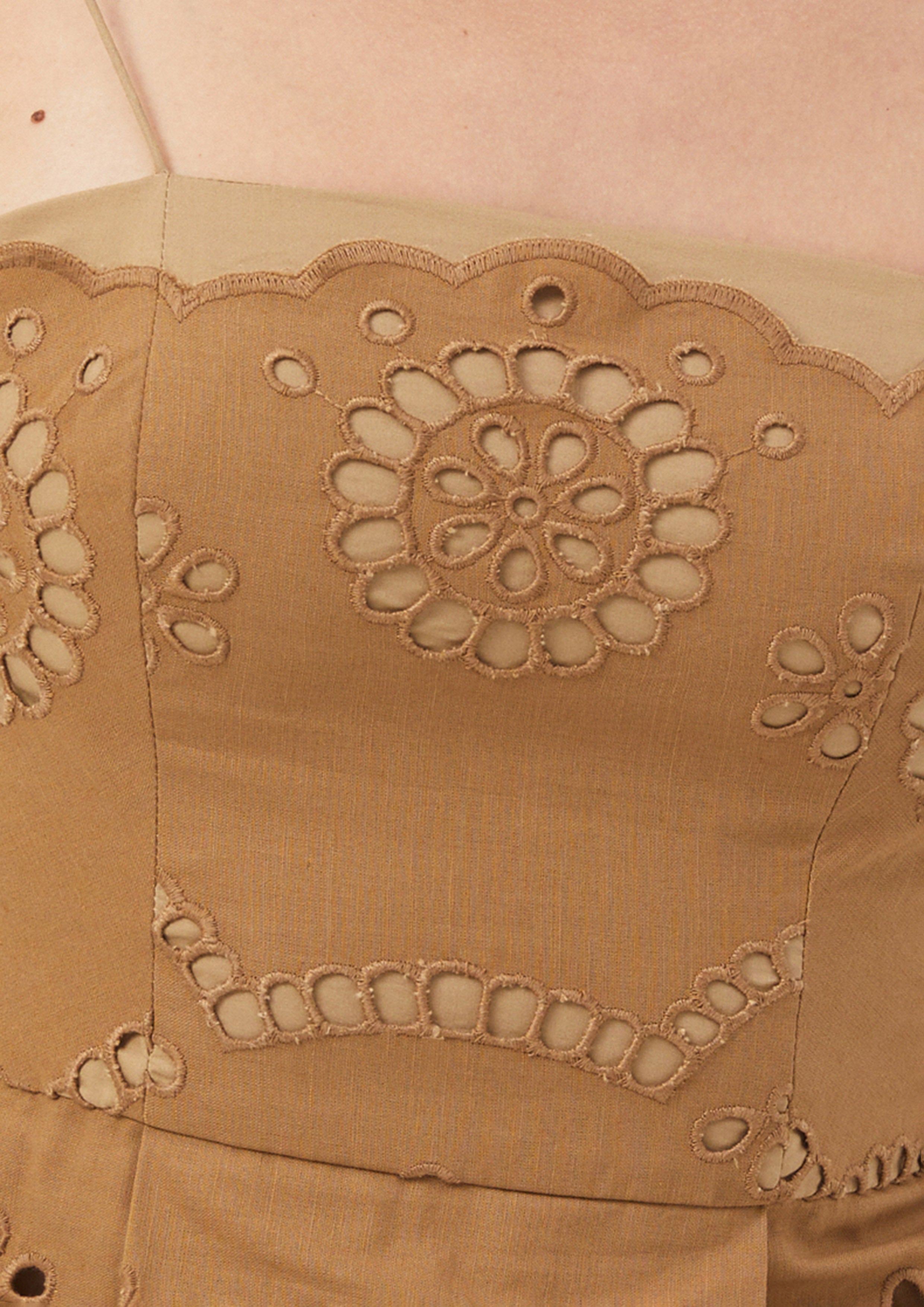 Broderie Peplum Cami Top I'm Talking Flower