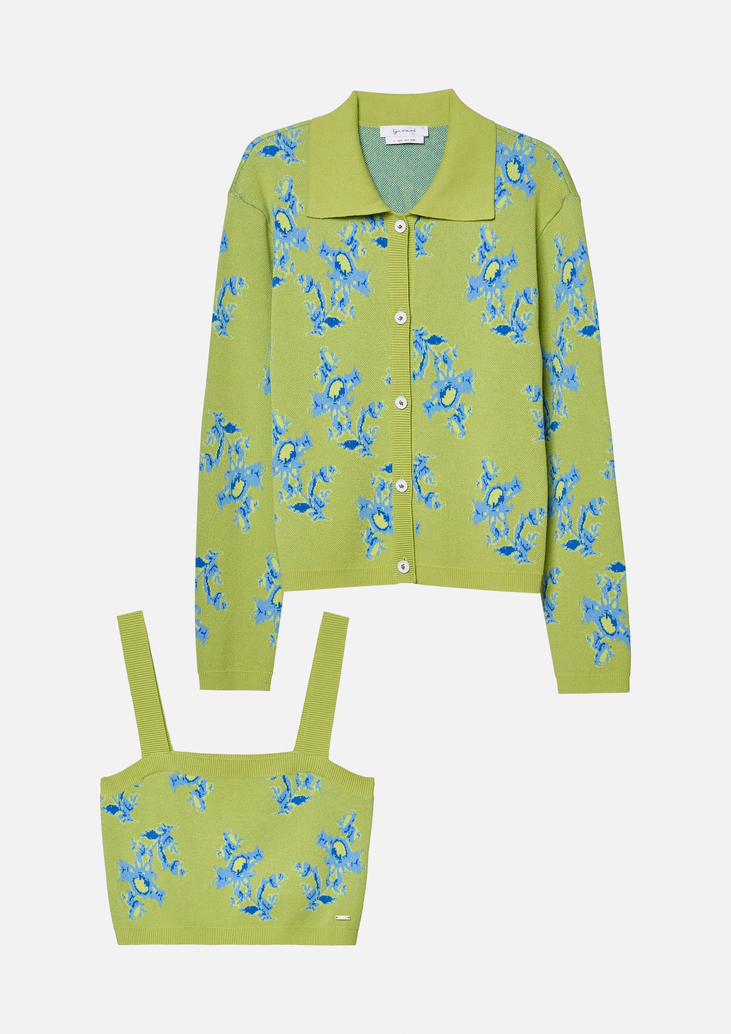 เสื้อคาร์ดิแกน ไหมพรม ลายดอกไม้ Nomad Spendor