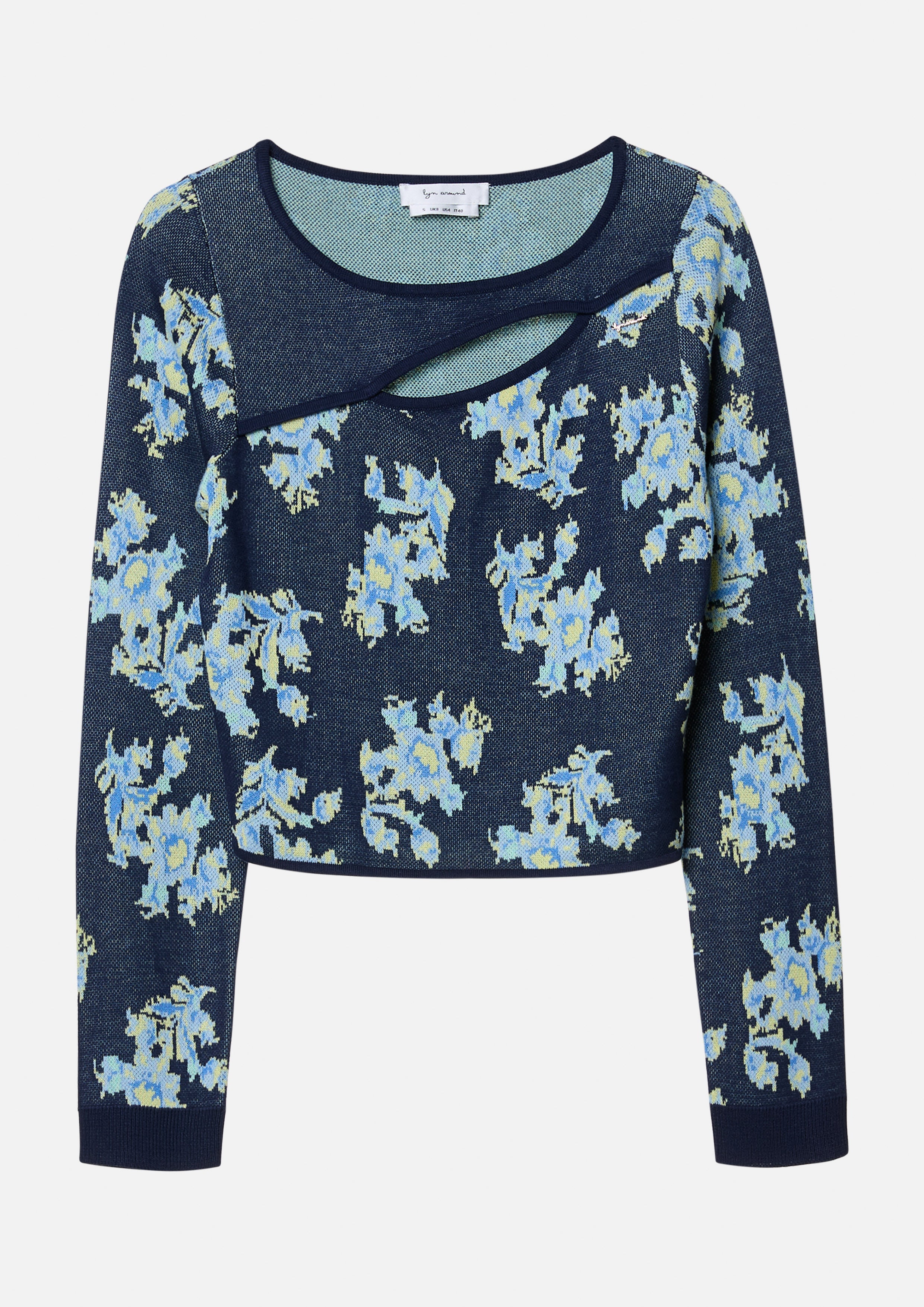 เสื้อ ไหมพรม แต่งคัทเอาท์ ลายดอกไม้ Nomad Spendor