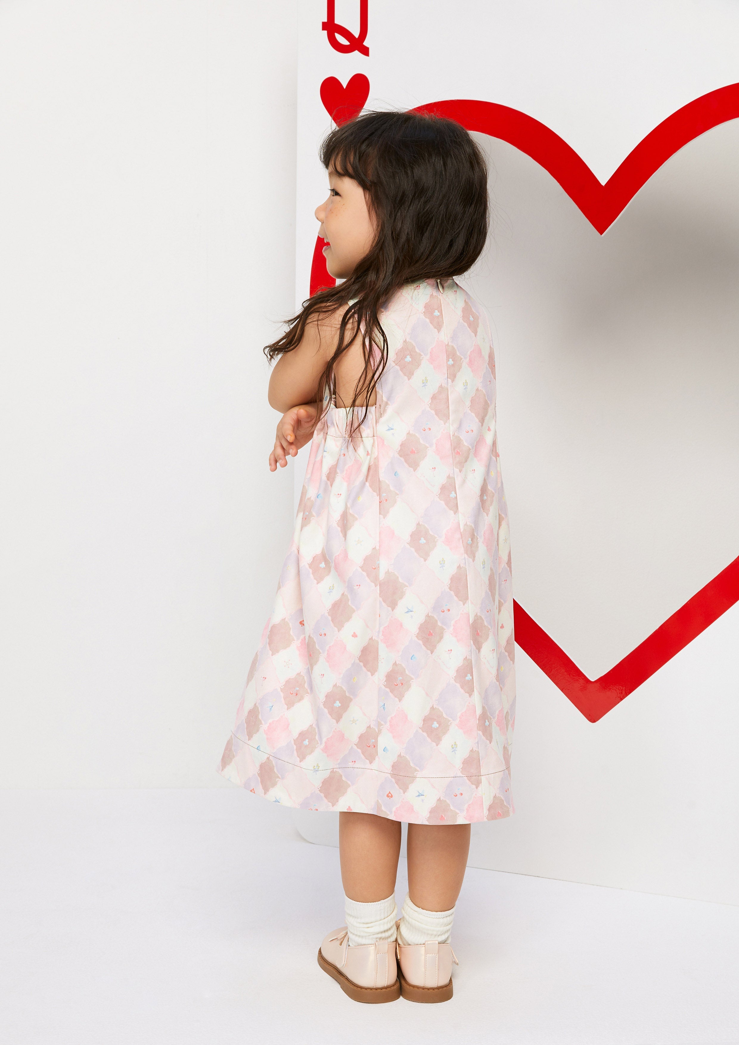 Checkered Flare Skirt Dress For Mini Girls Property of Jolly