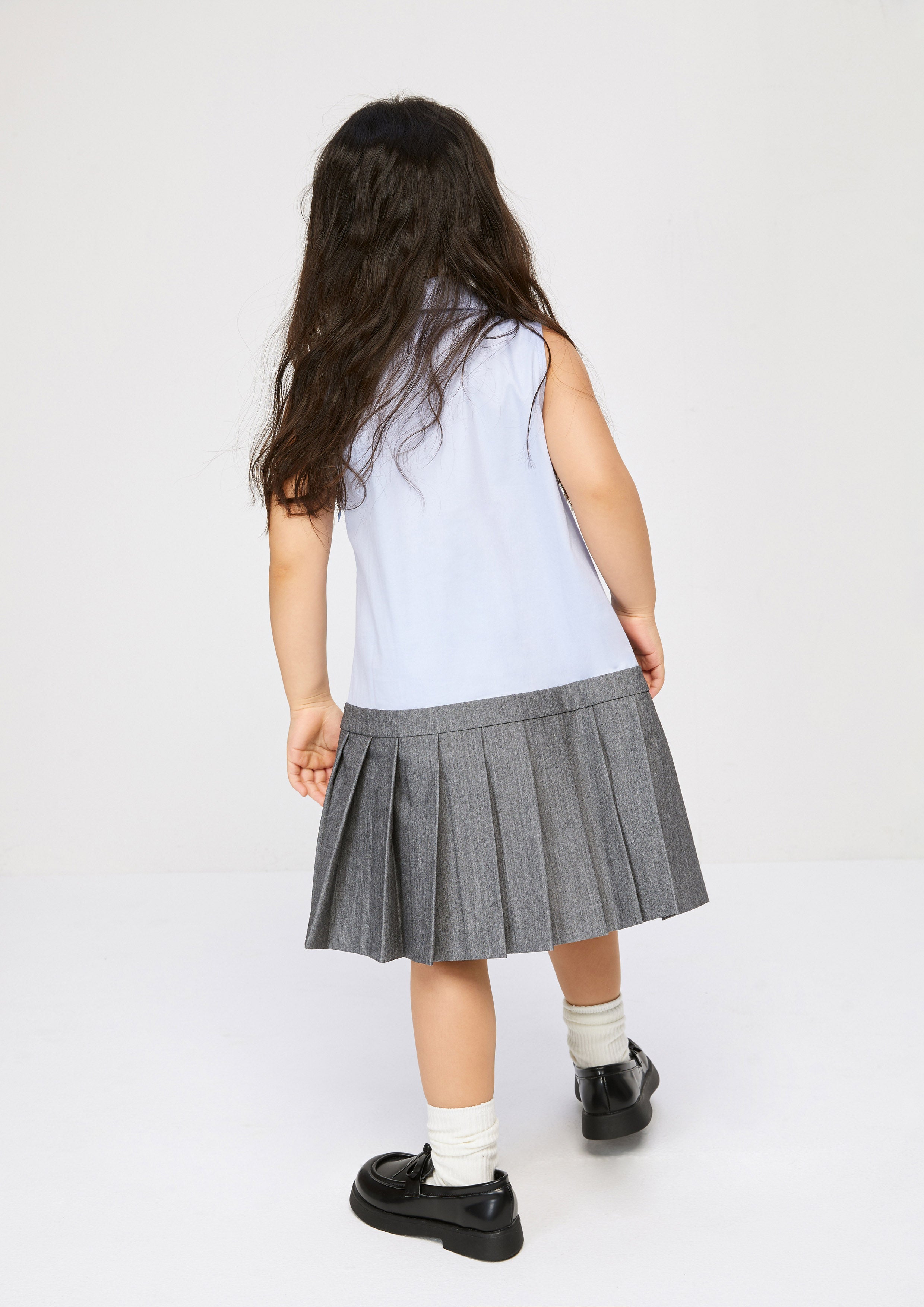 Sleeveless Pleated Skirt Mini Dress For Mini Girls Property of Jolly