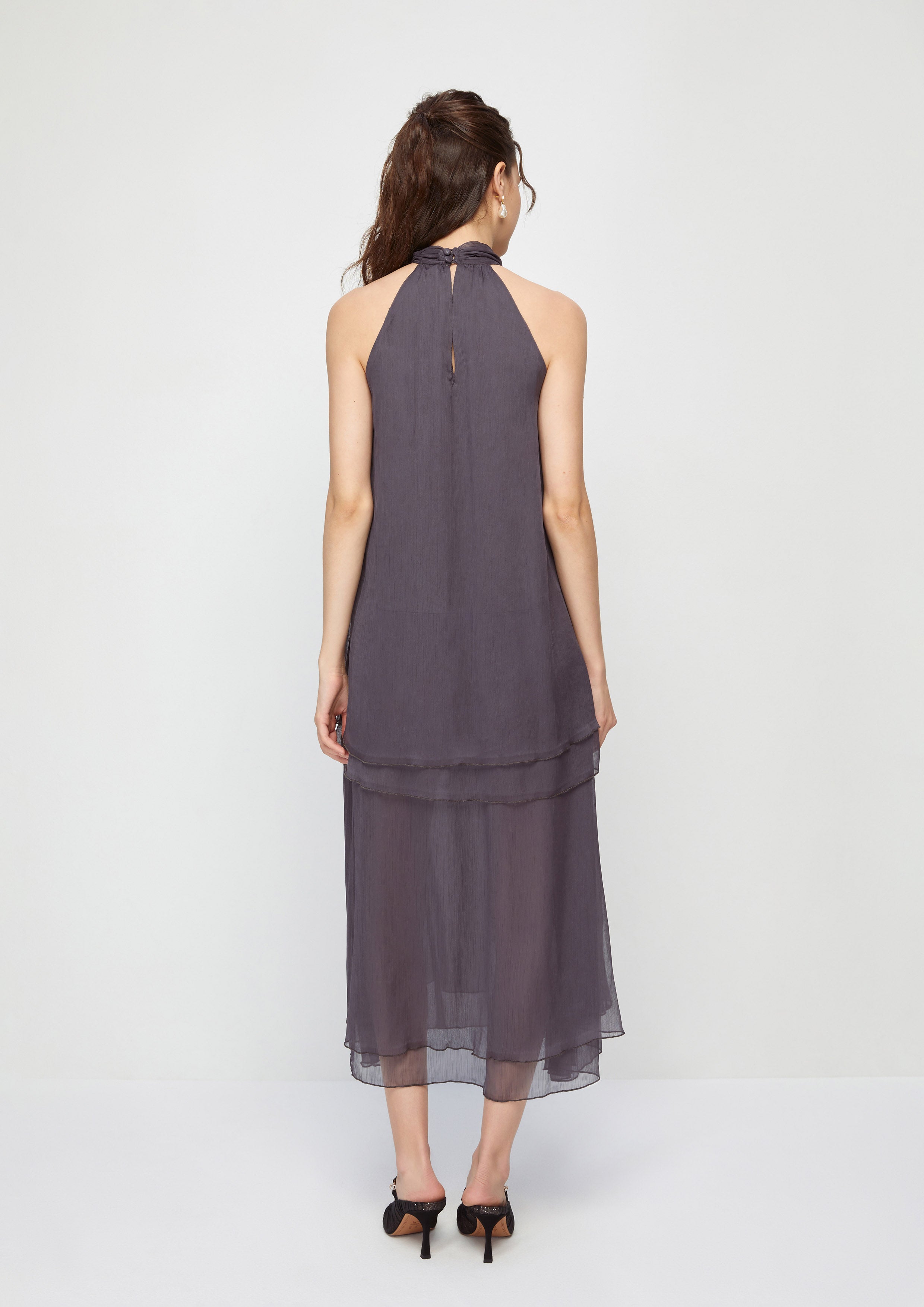 Halter Sheer Ruffle Skirt BOND to BE
