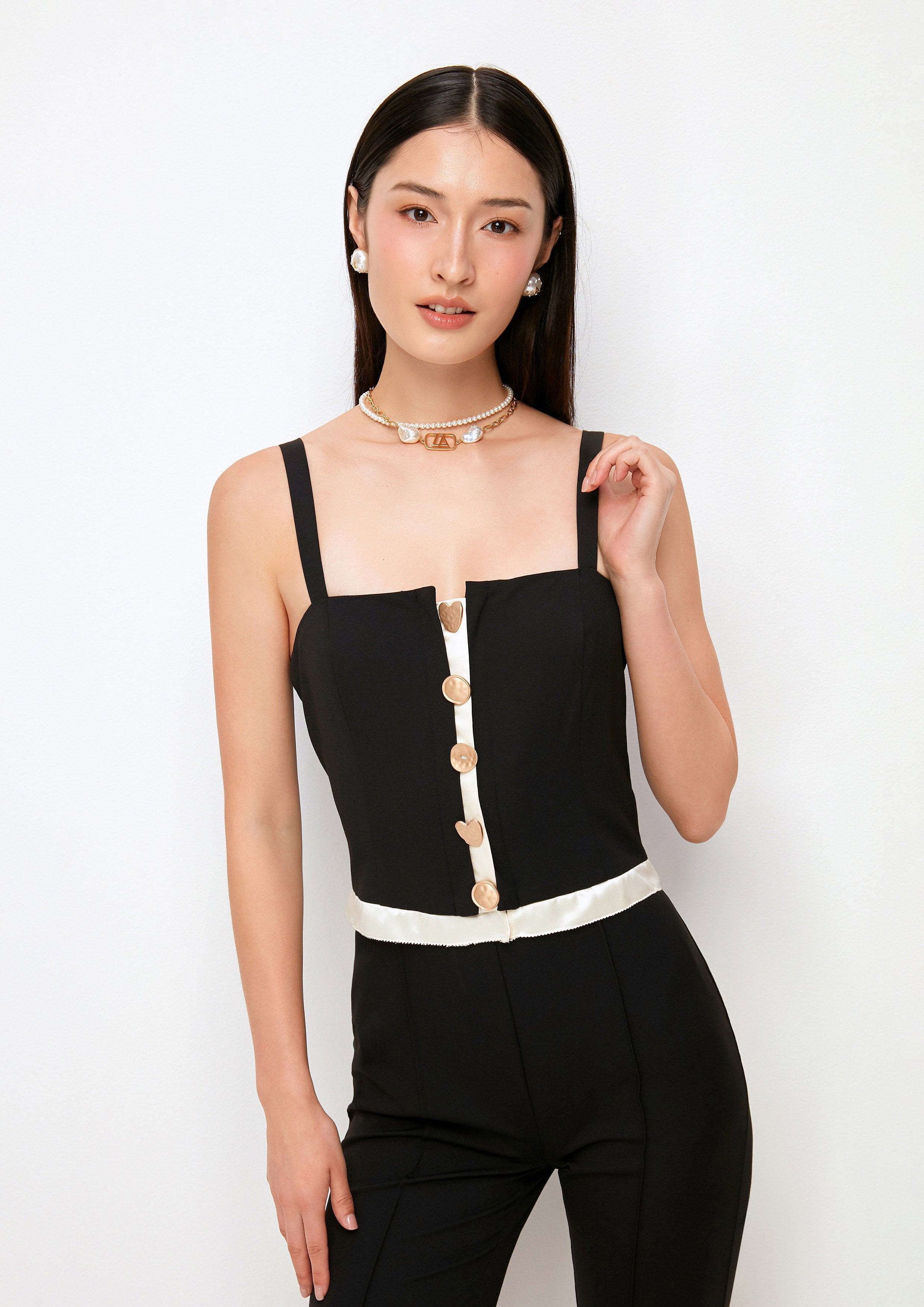 Strap Jumpsuit Crisp Groupier
