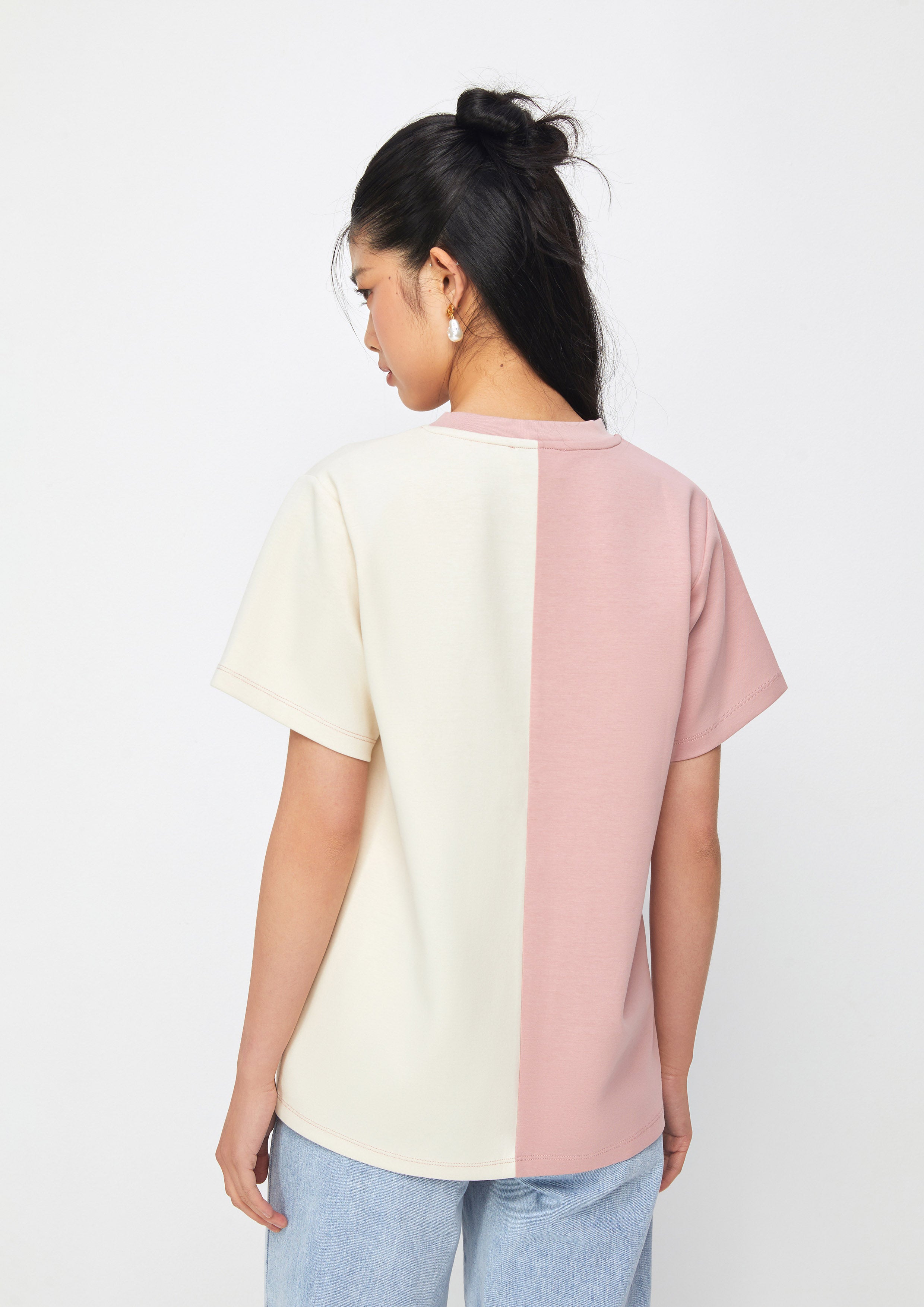 เสื้อยืดแขนสั้นทูโทนพิมพ์ลาย คอลเลกชัน Espresso Martini
