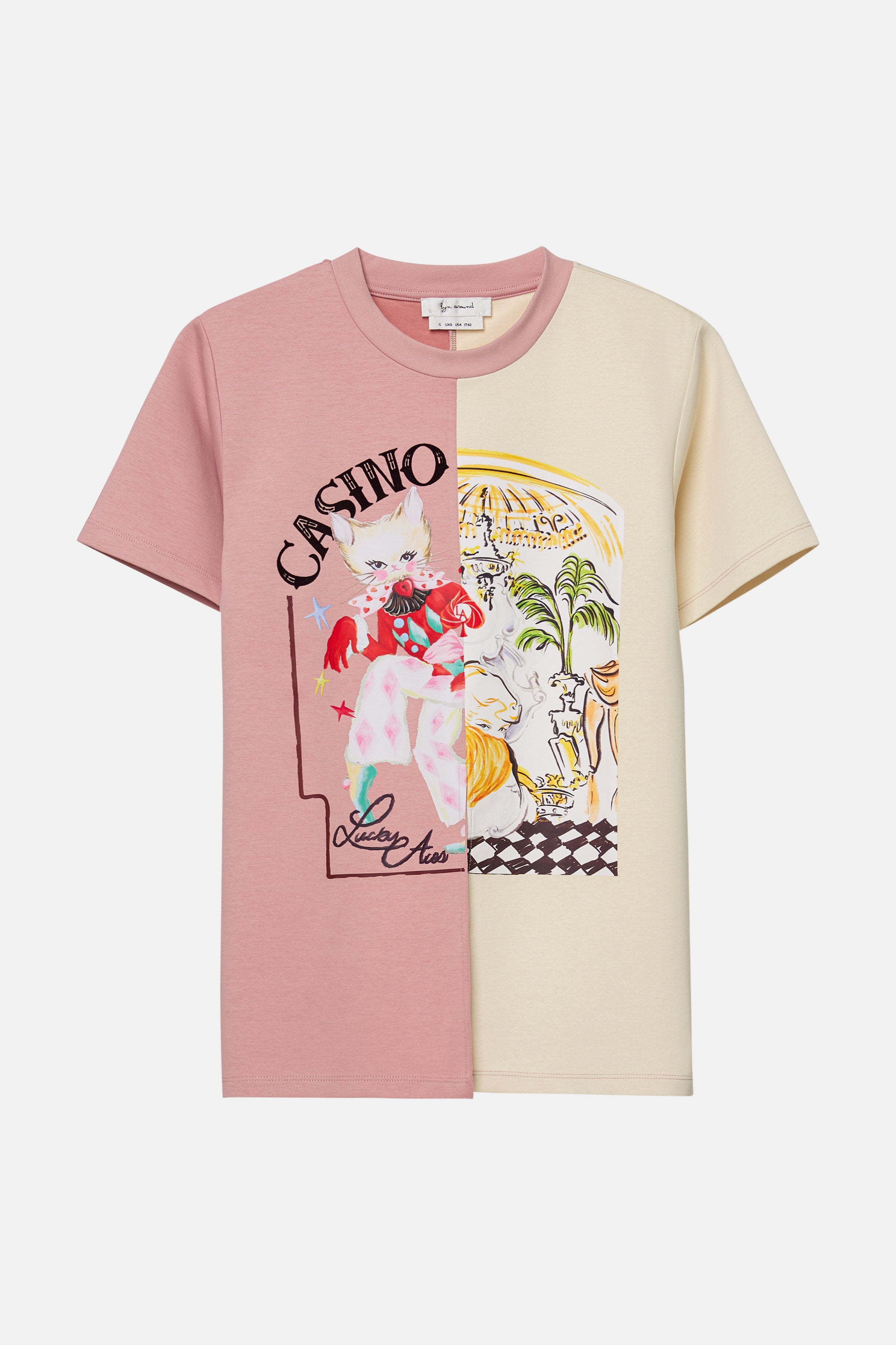 เสื้อยืดแขนสั้นทูโทนพิมพ์ลาย คอลเลกชัน Espresso Martini