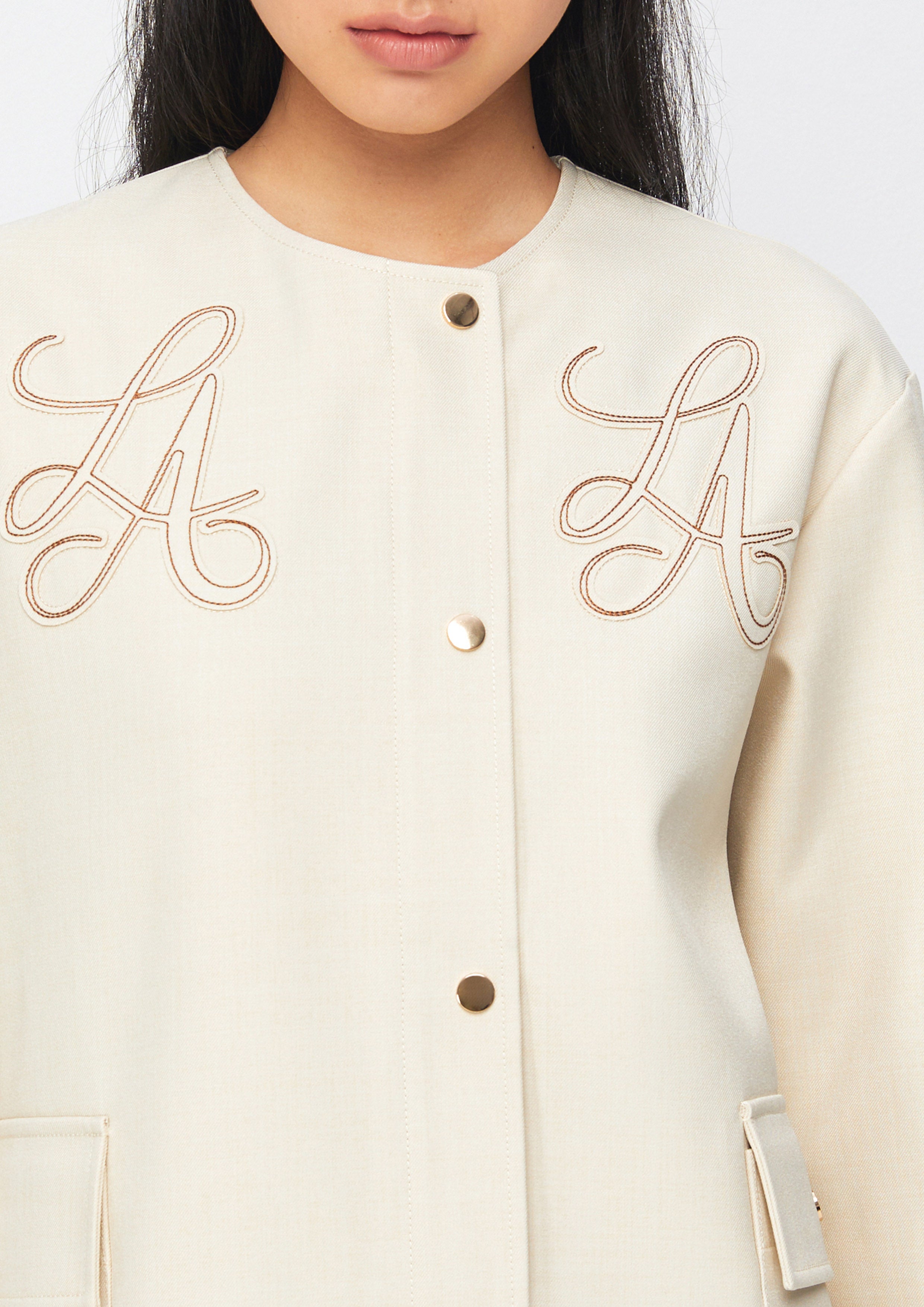 เสื้อแจ็คเก็ตแขนยาวปักโลโก้ คอลเลกชัน The Secret Agent