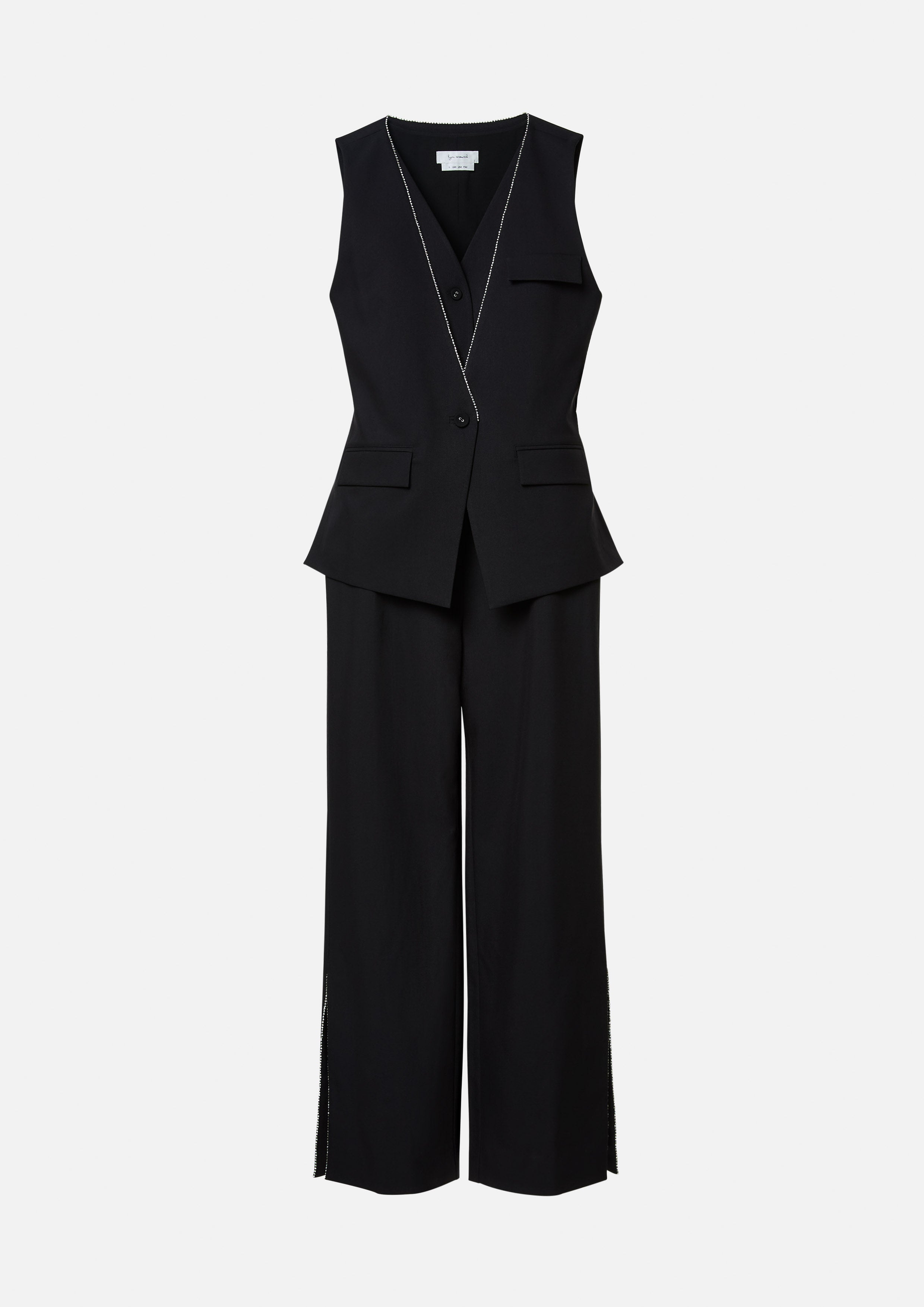 Crystal Trim Neck Jumpsuit The Secret Agent