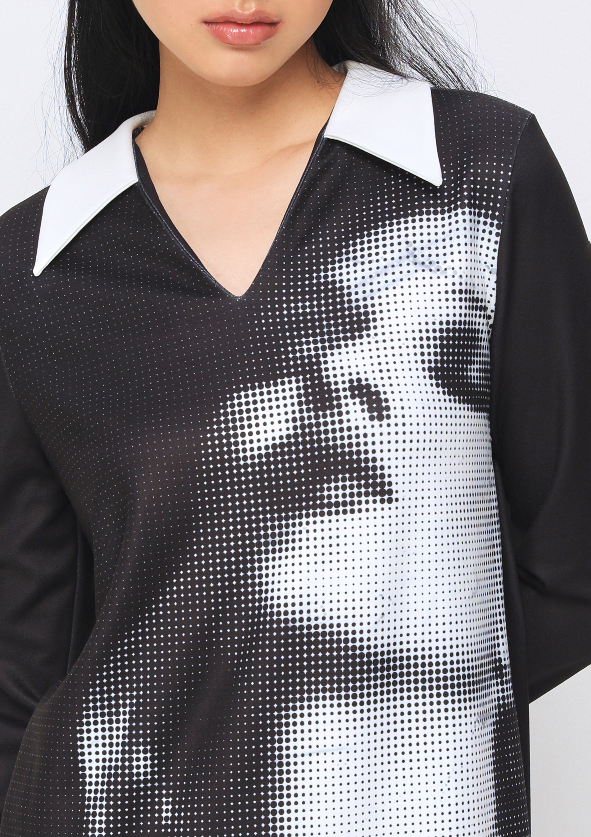 Print Long Sleeve Dress The Secret Agent