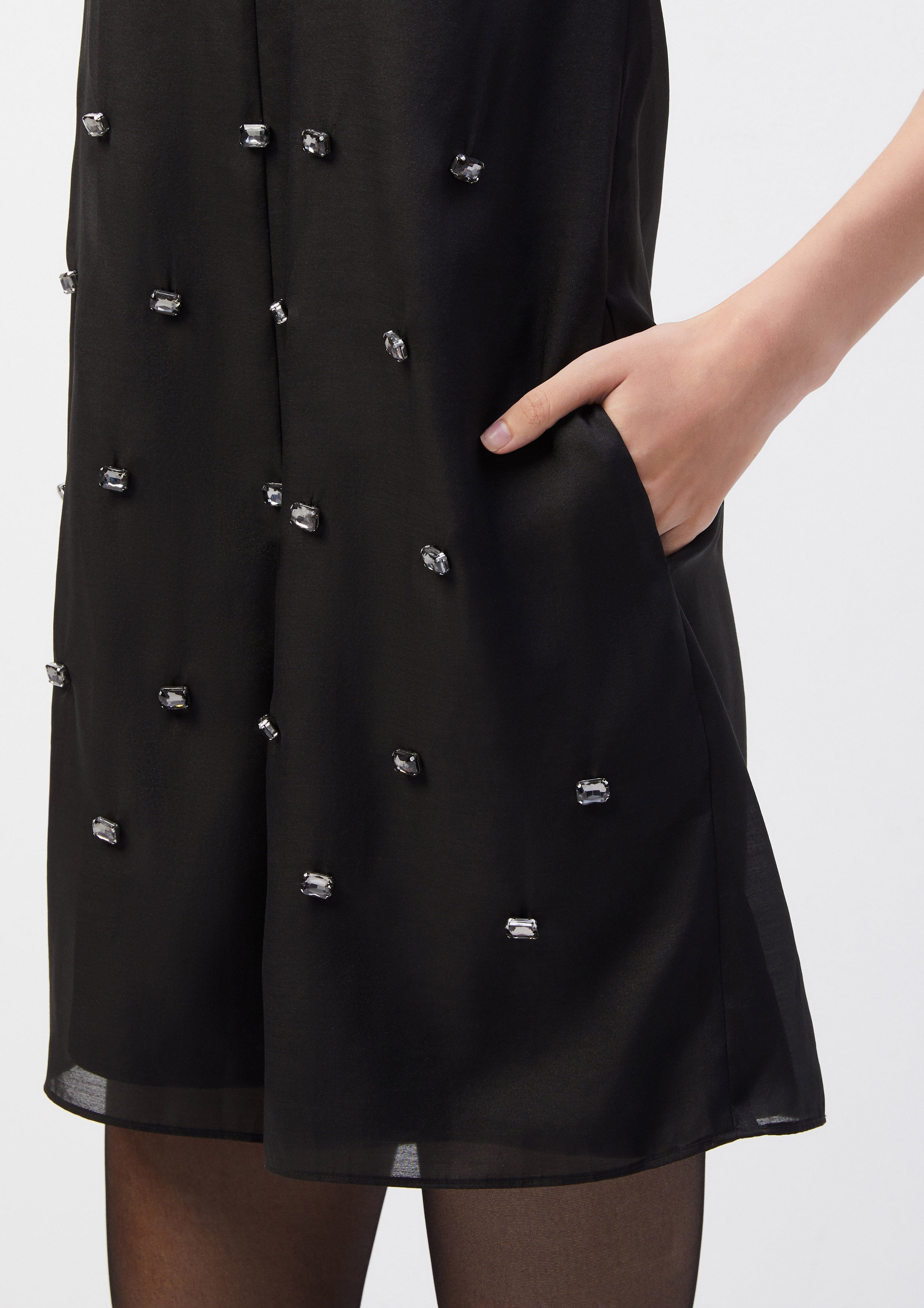 Crystal Embellished Tube Romper One Time Lover