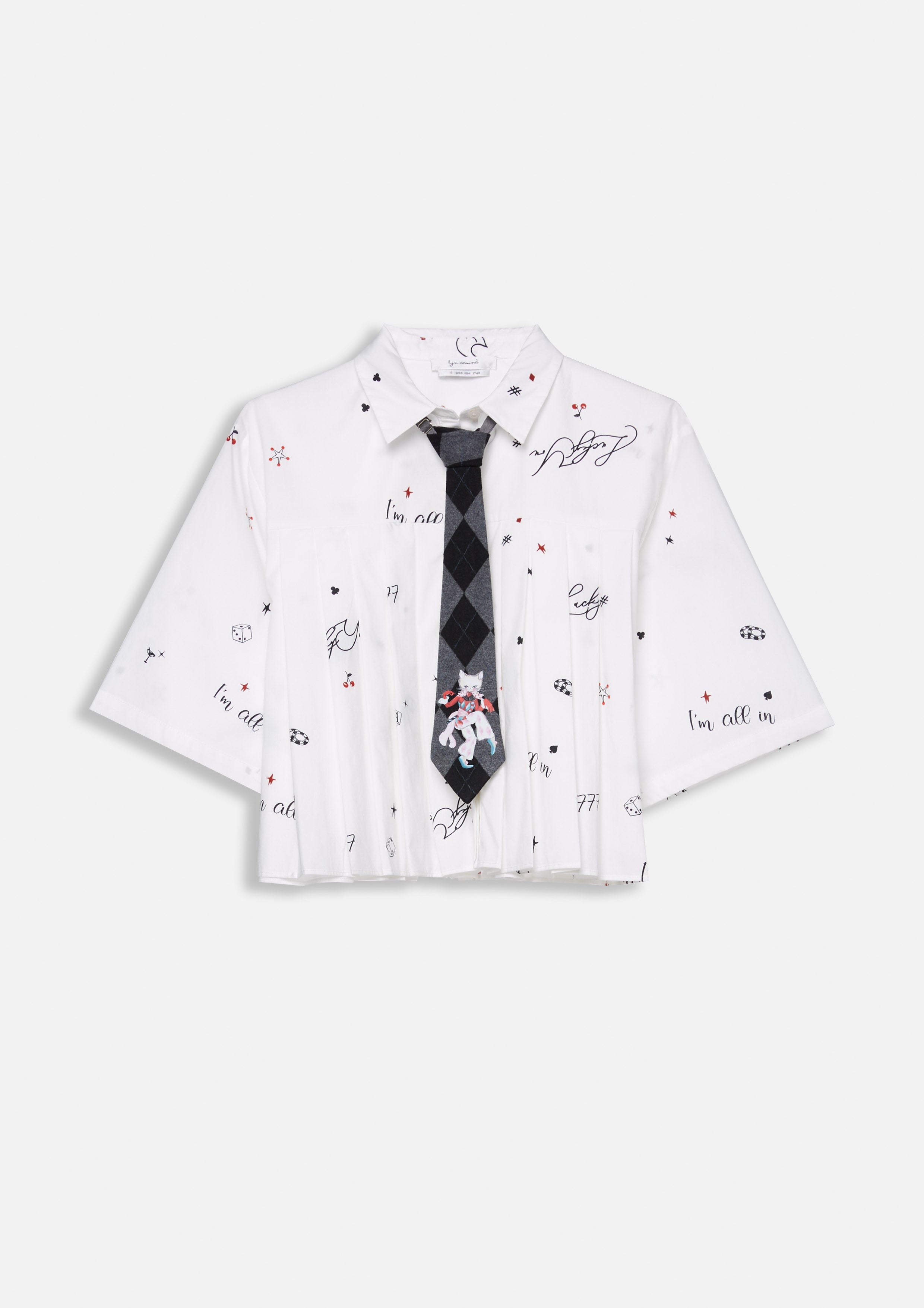 เสื้อแขนสั้นพิมพ์ลายพร้อมเนคไท คอลเลกชัน Property of Jolly
