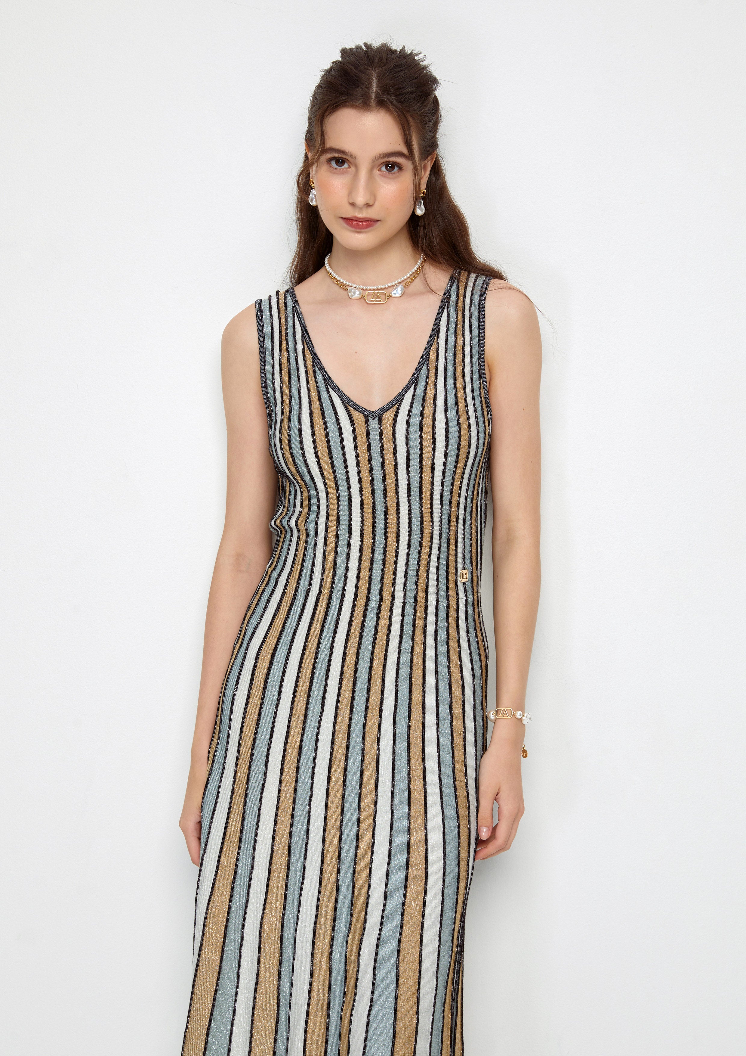 Create Your Signature Look with Stripe Glitter Dress Take Sip