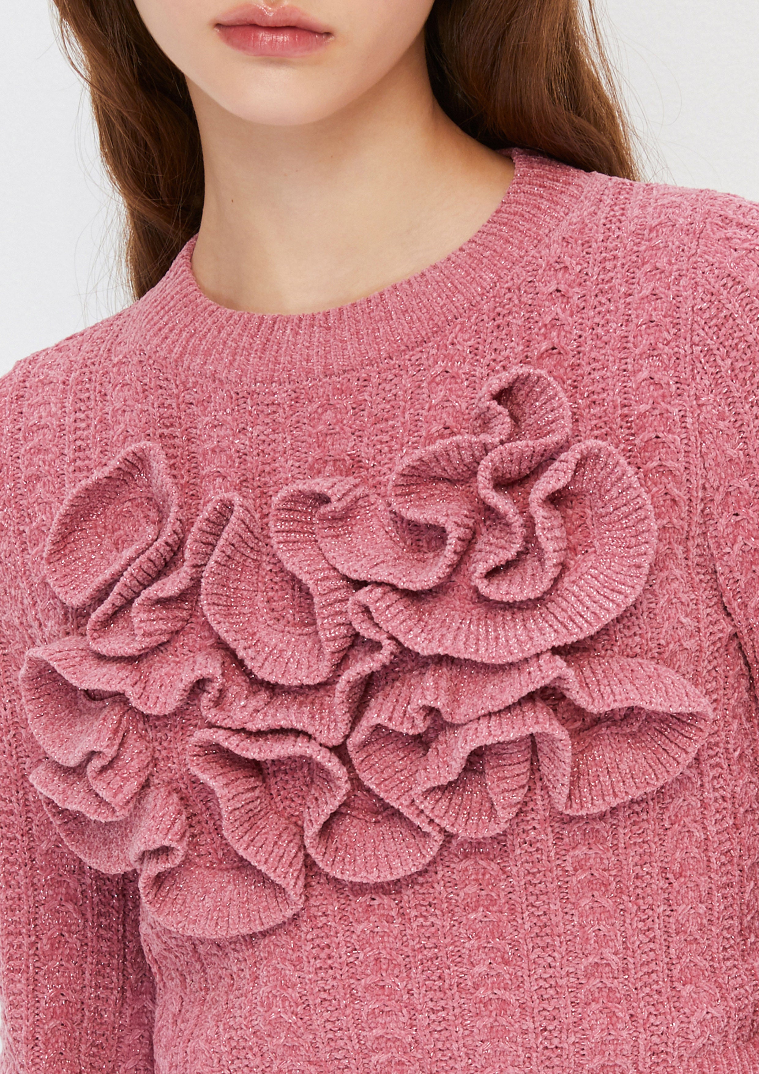 Create Your Signature Look with Frill Embellished Crop Knitted