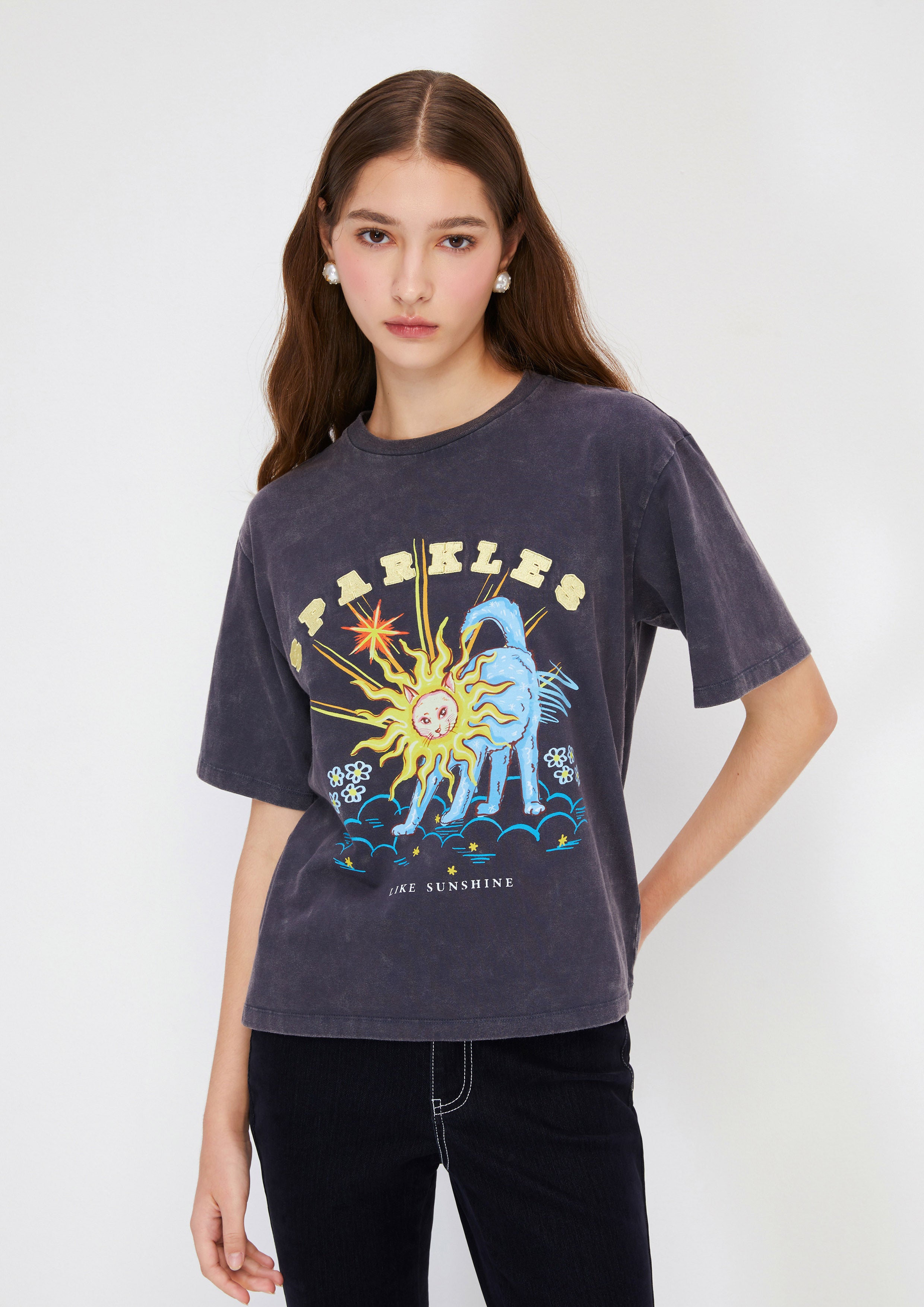 เสื้อยืดแขนสั้นพิมพ์ลาย คอลเลกชัน Ace Of Shadow
