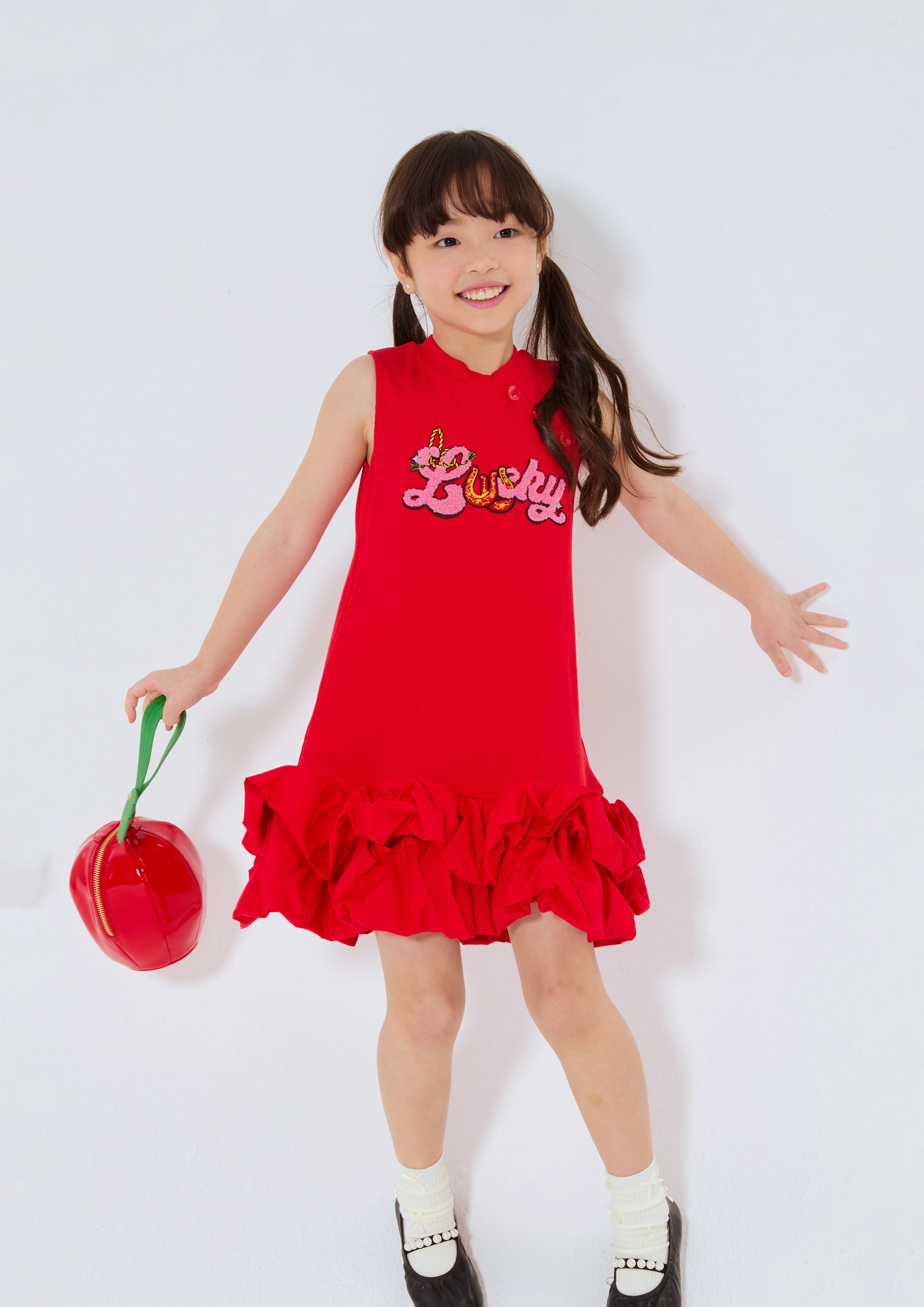 Ruffle Skirt Mini Dress For Mini Girl Rouge Luck