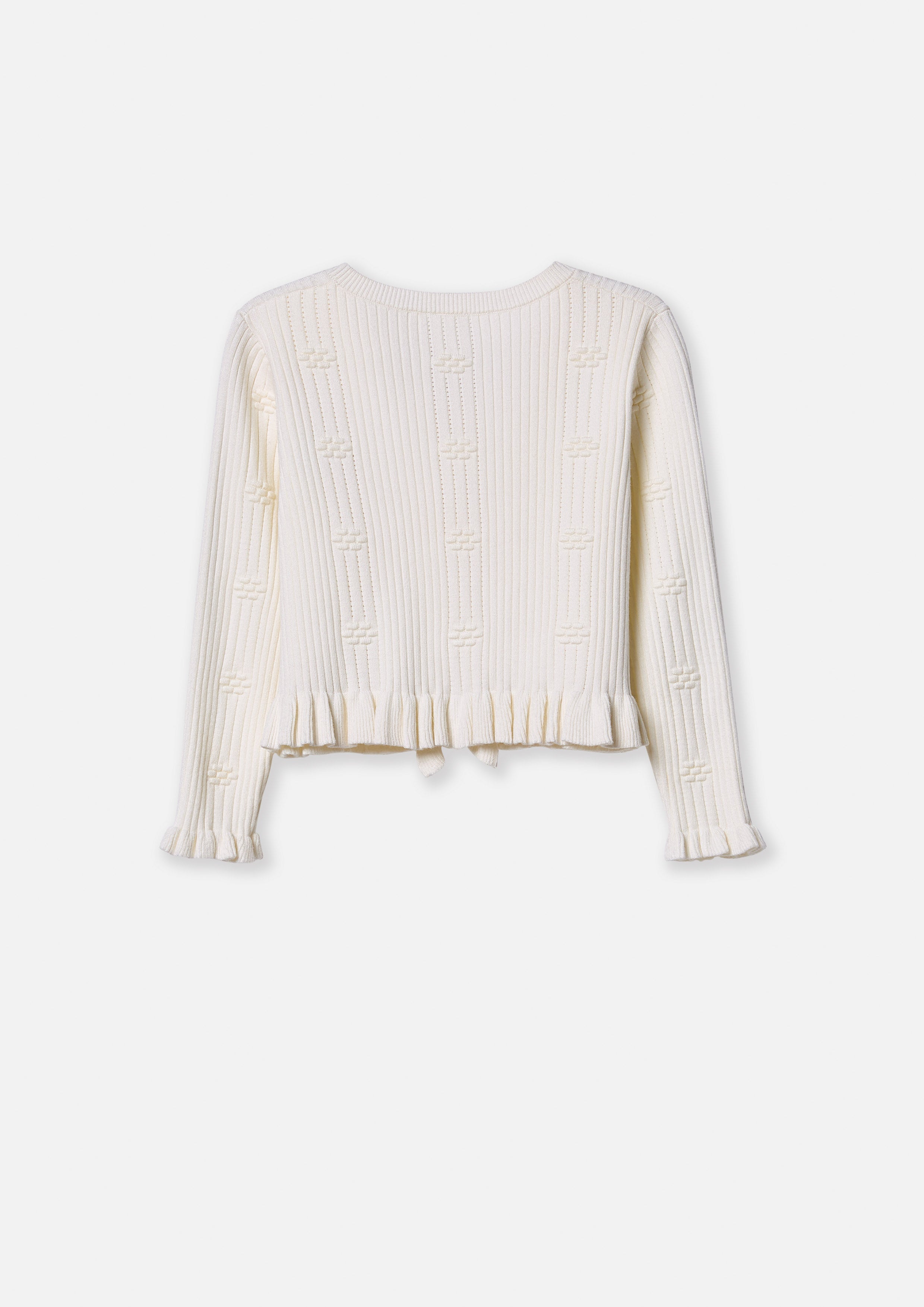 คาร์ดิแกนแขนยาวแต่งระบาย สำหรับเด็กผู้หญิง คอลเลกชัน Like a Virgin