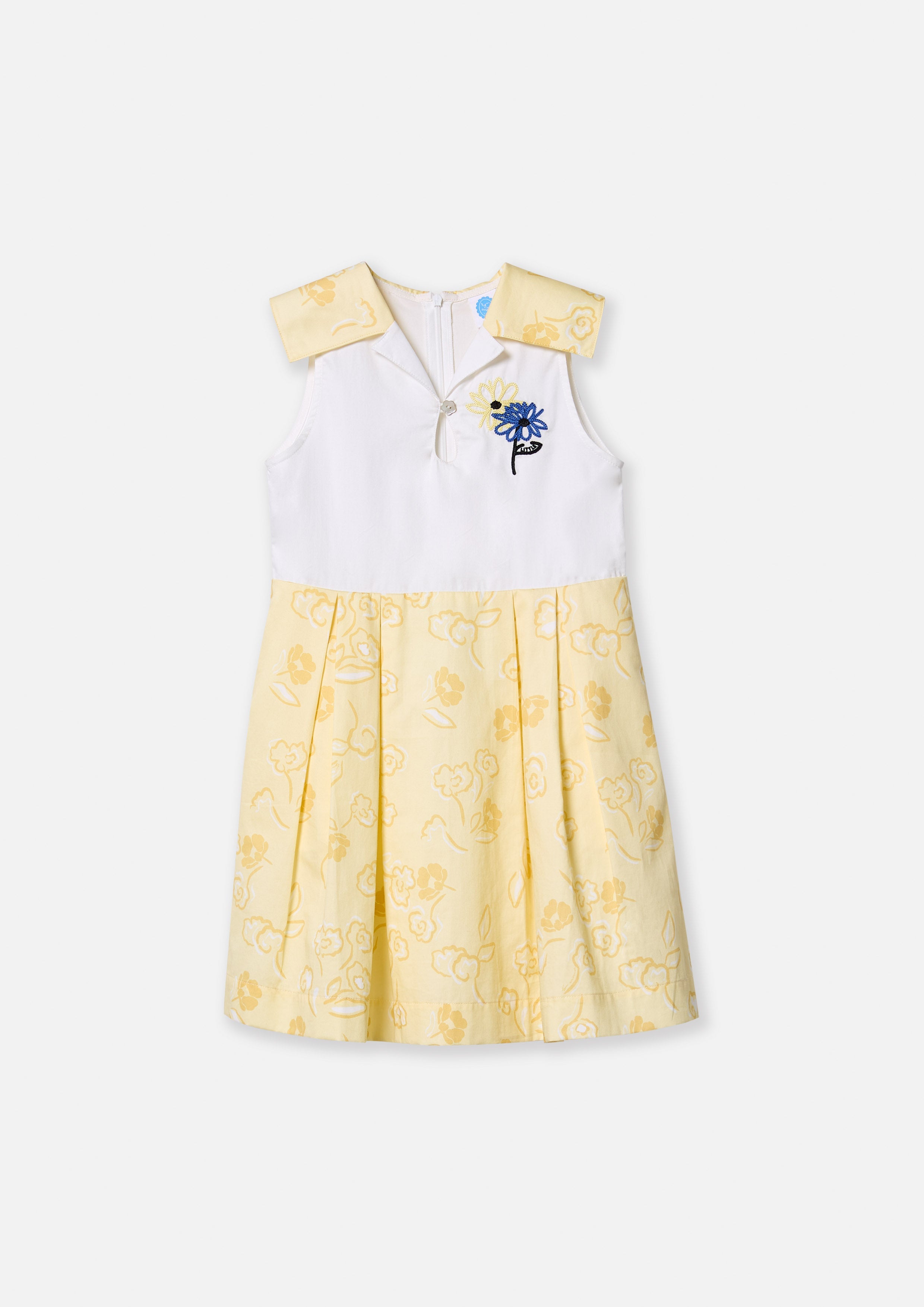 เดรสสั้นกระโปรงระบายพิมพ์ลายดอกไม้ สำหรับเด็กผู้หญิง คอลเลกชัน Blossom Elegance