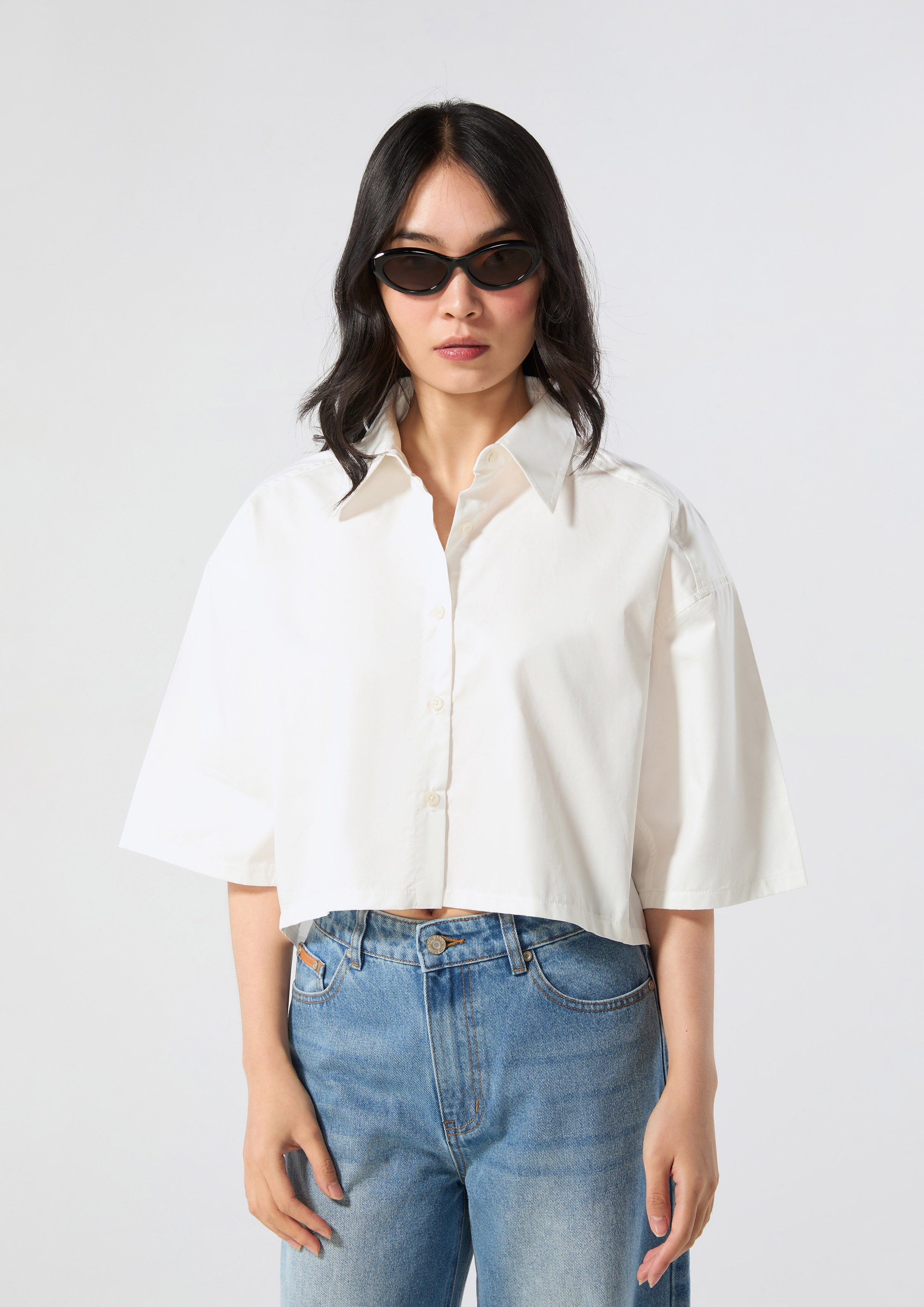 เสื้อเชิ้ตครอปแขนสั้น คอลเลกชัน Speed Voyard