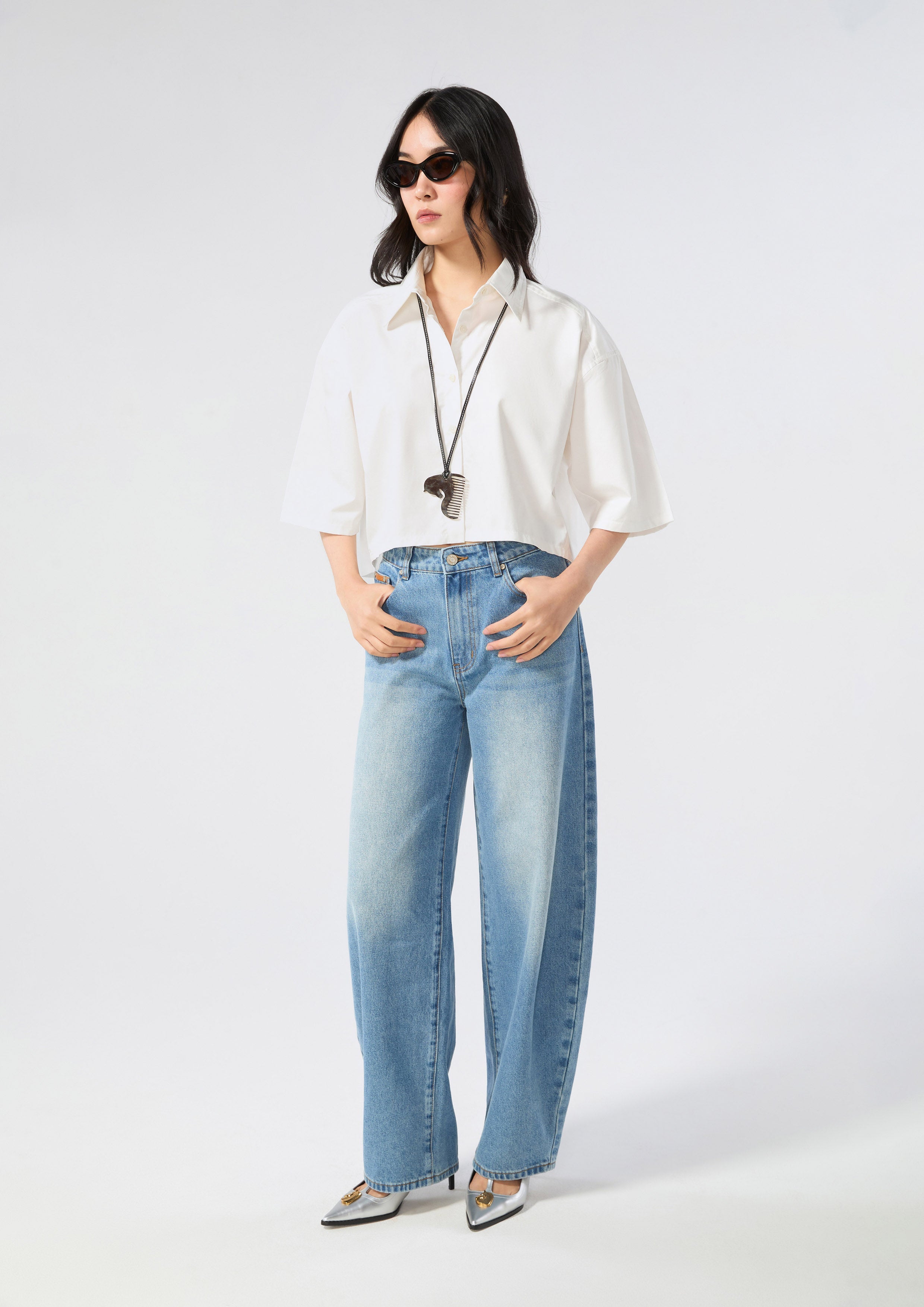 เสื้อเชิ้ตครอปแขนสั้น คอลเลกชัน Speed Voyard