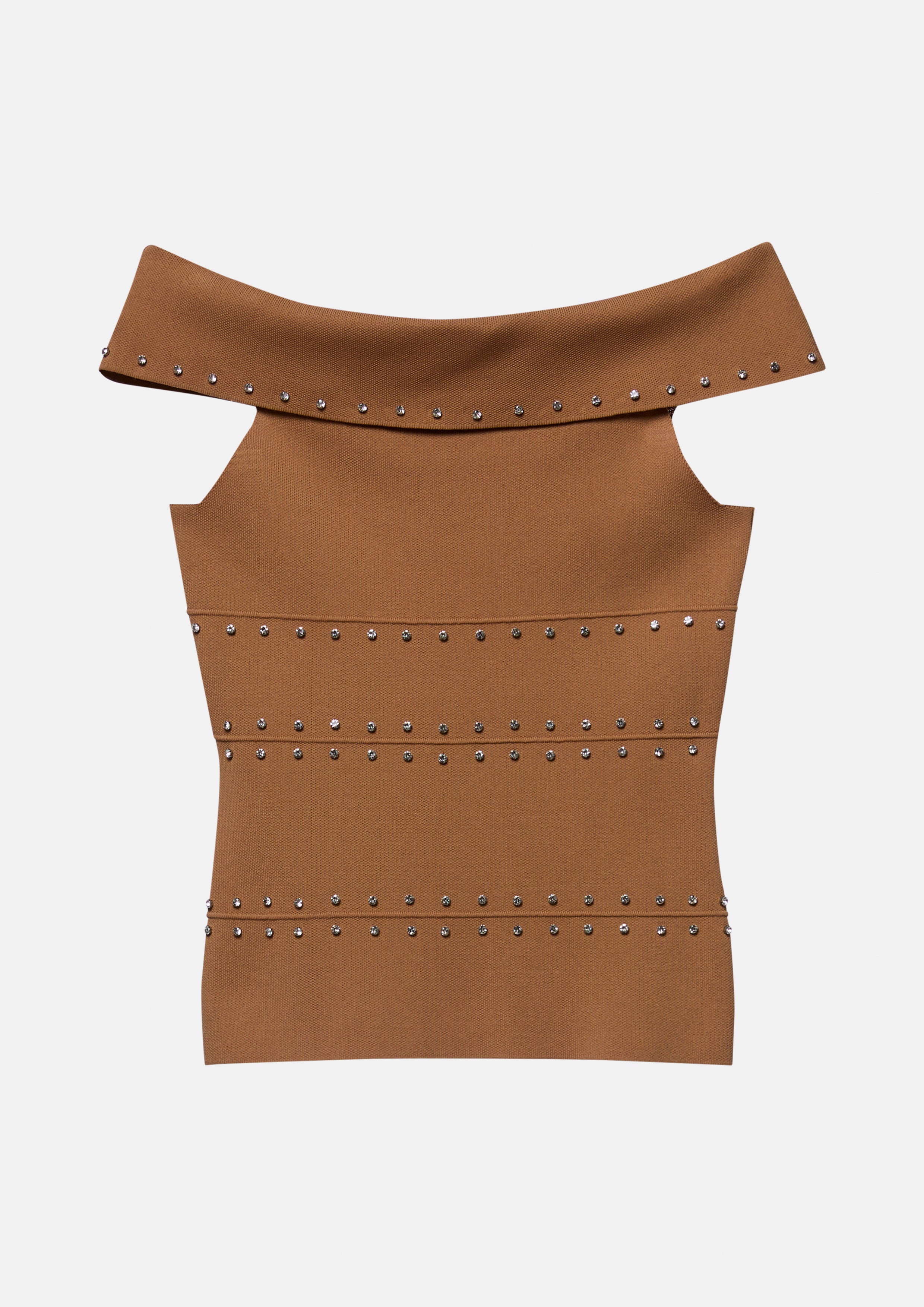 เสื้อเปิดไหล่แต่งคริสตัล คอลเลกชัน Texture Club