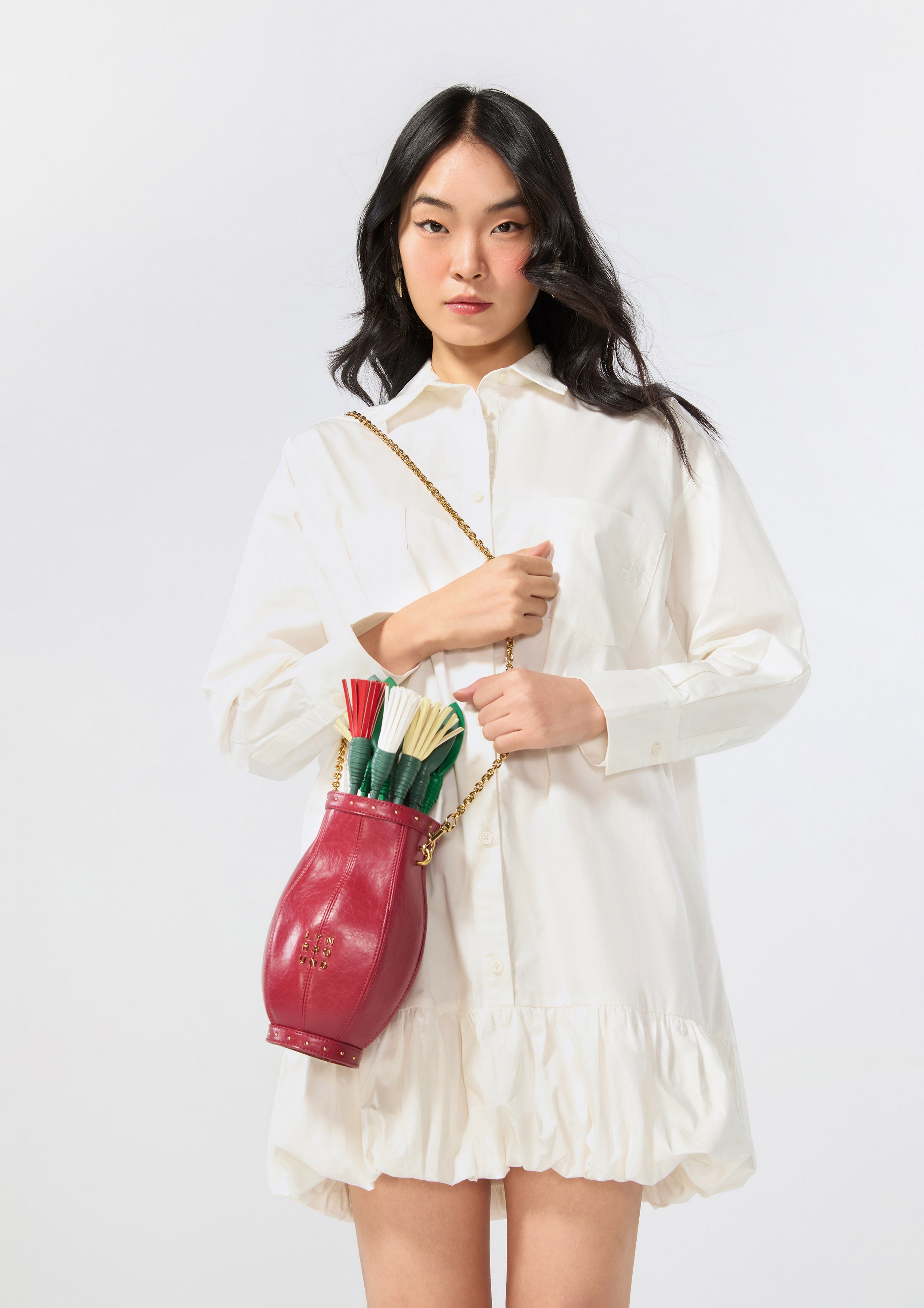 เชิ้ตเดรสสั้นกระโปรงทรงพอง คอลเลกชัน Miracle Voyard