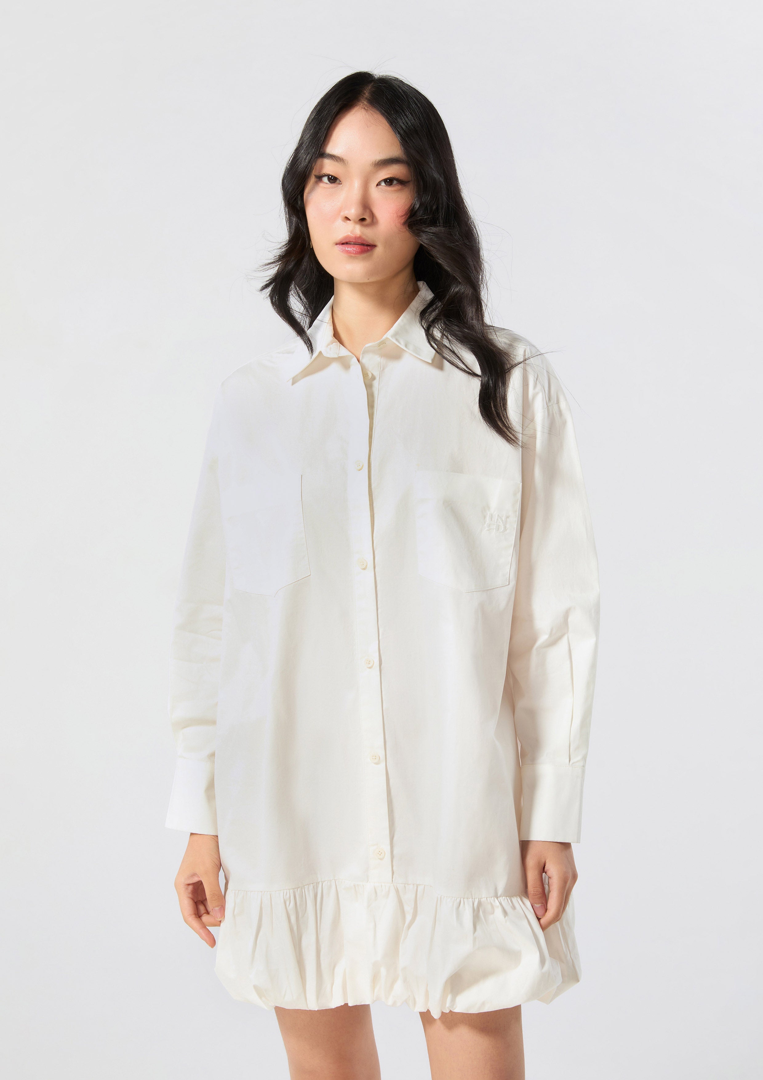 เชิ้ตเดรสสั้นกระโปรงทรงพอง คอลเลกชัน Miracle Voyard